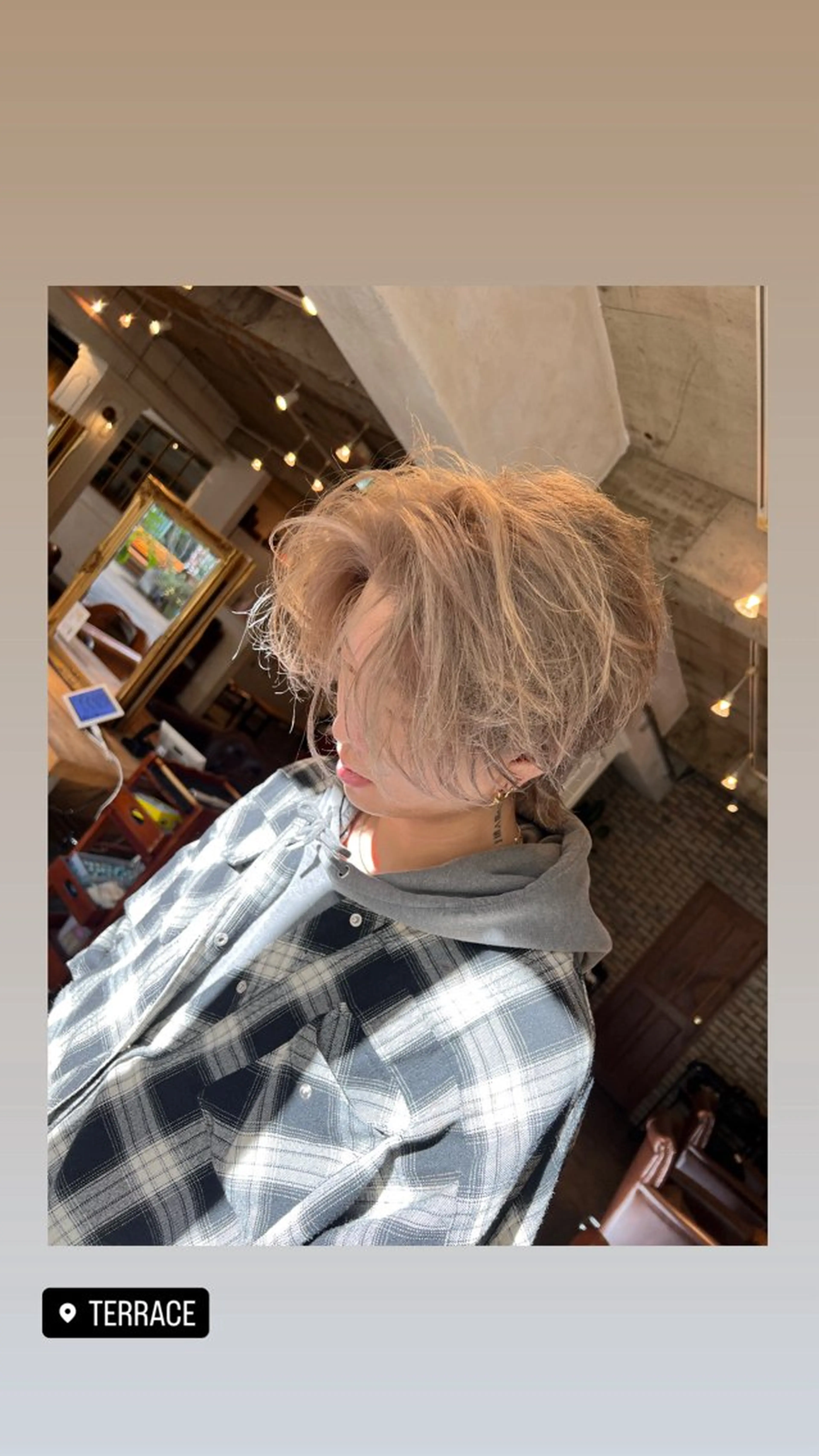 ミディアム カラー メンズ メンズブリーチ ベージュカラー ブリーチ ケアブリーチ カット ヘアカラー 銀座/ダブルカラー/ レイヤーカット/高梨のヘアスタイル