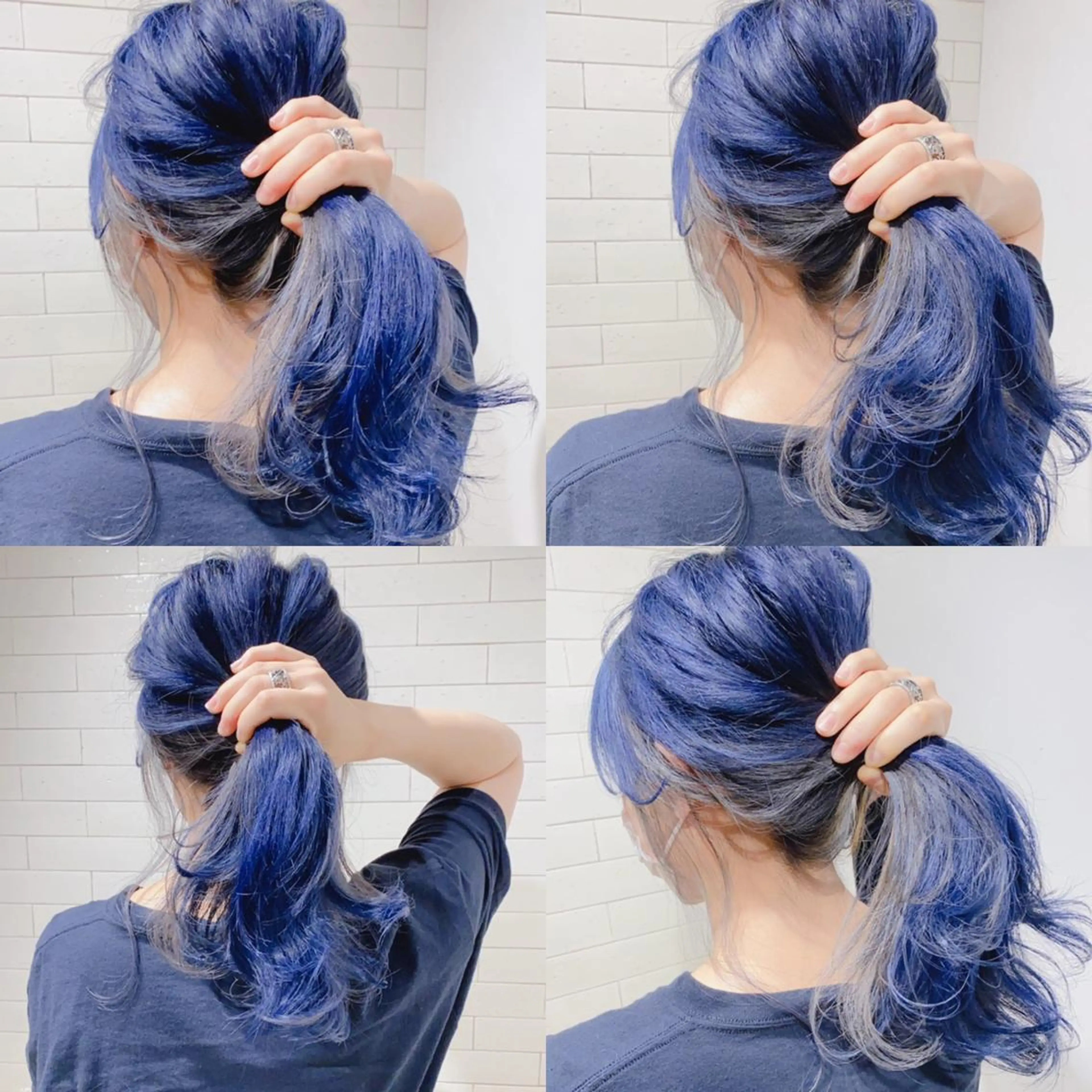 セミロング ショートボブ アッシュ ボブ 外国人風カラー ハイライト ヘアカラー トリートメント ヘッドスパ ヘアセット ブリーチ ツイスパ フクヤマシンのヘアスタイル