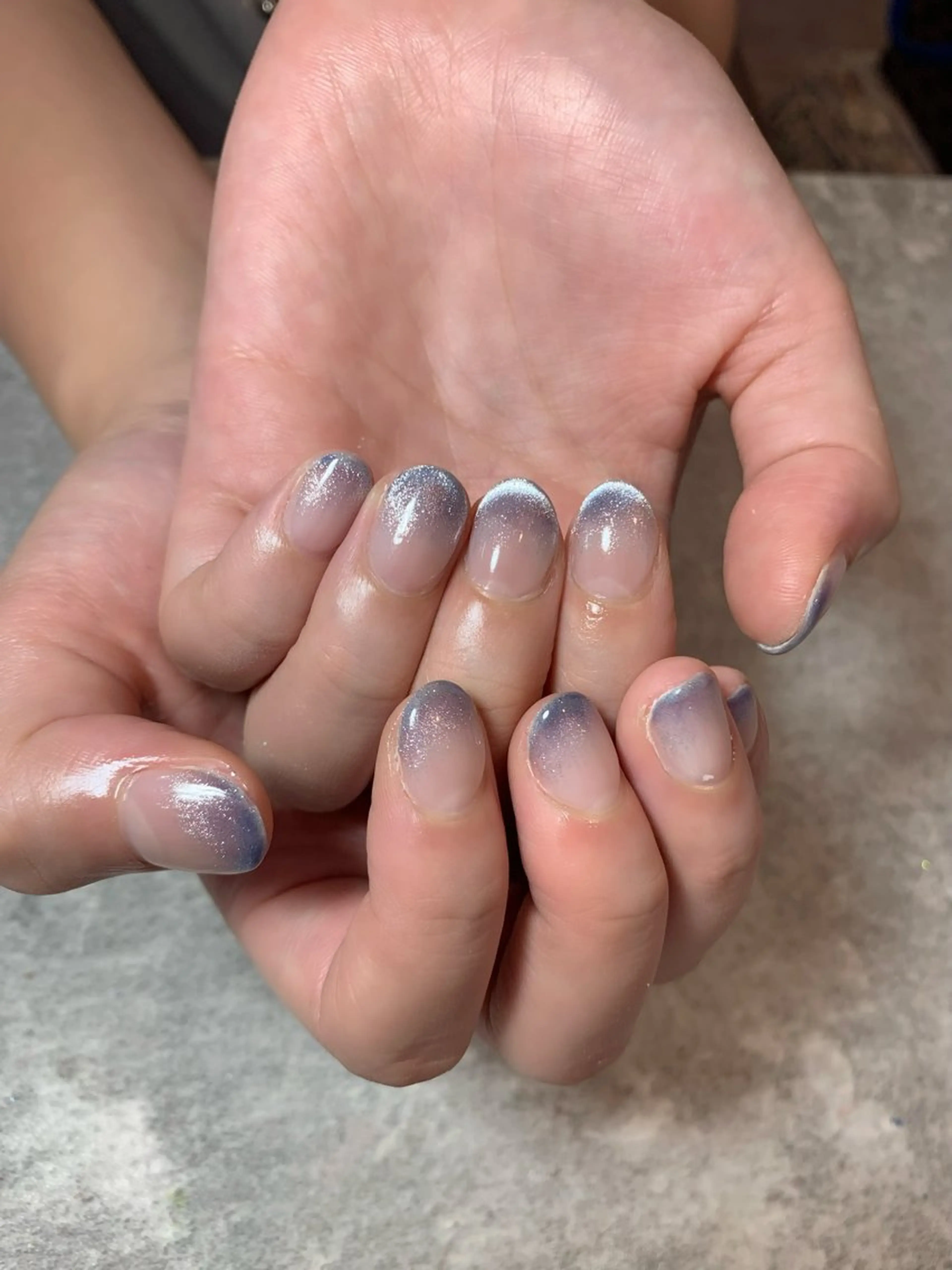 ネイル クリアネイル フレンチネイル マグネットネイル ANEMONA NIHOのネイルデザイン