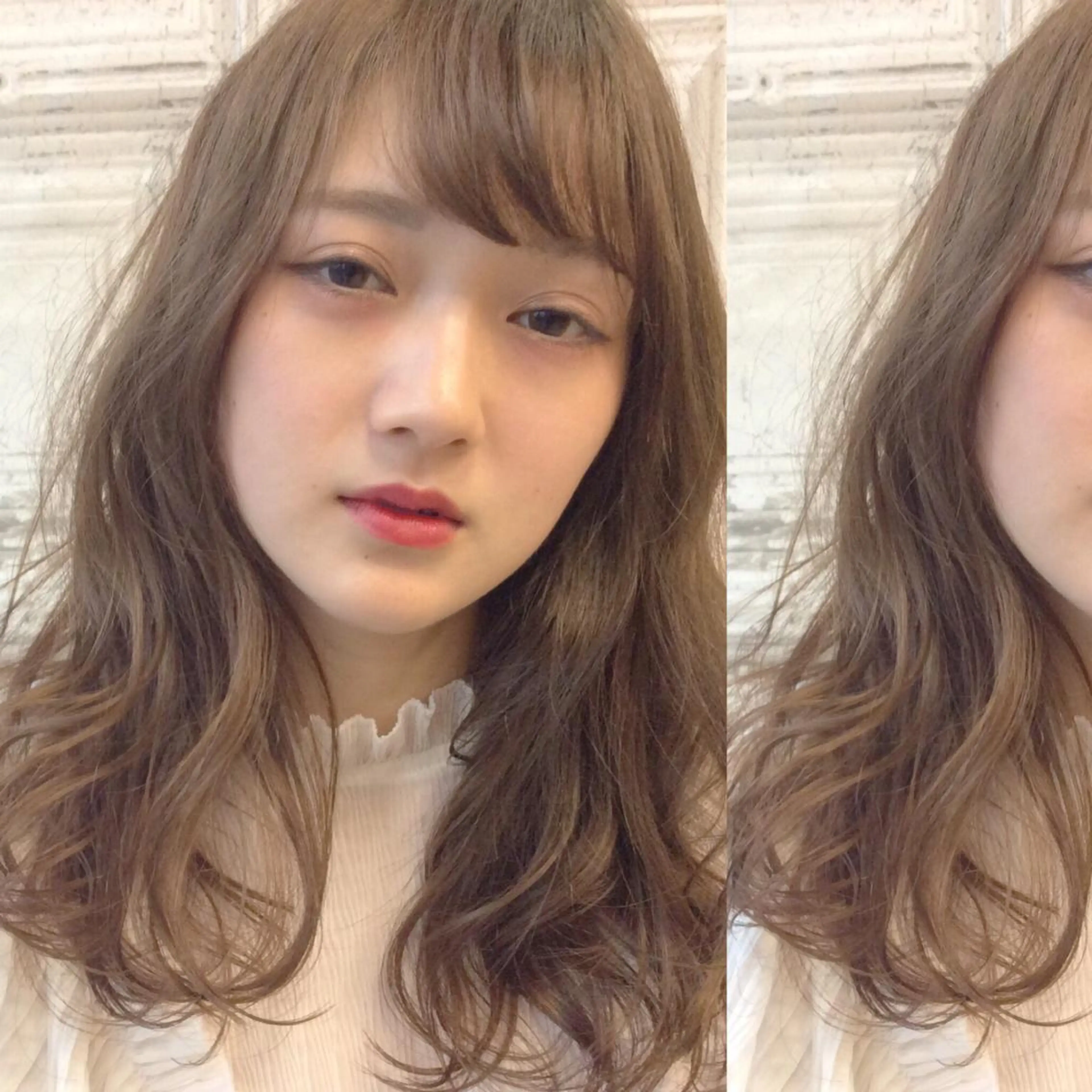 セミロング カラー パーマ 日比 貴大/ minim hairのヘアスタイル