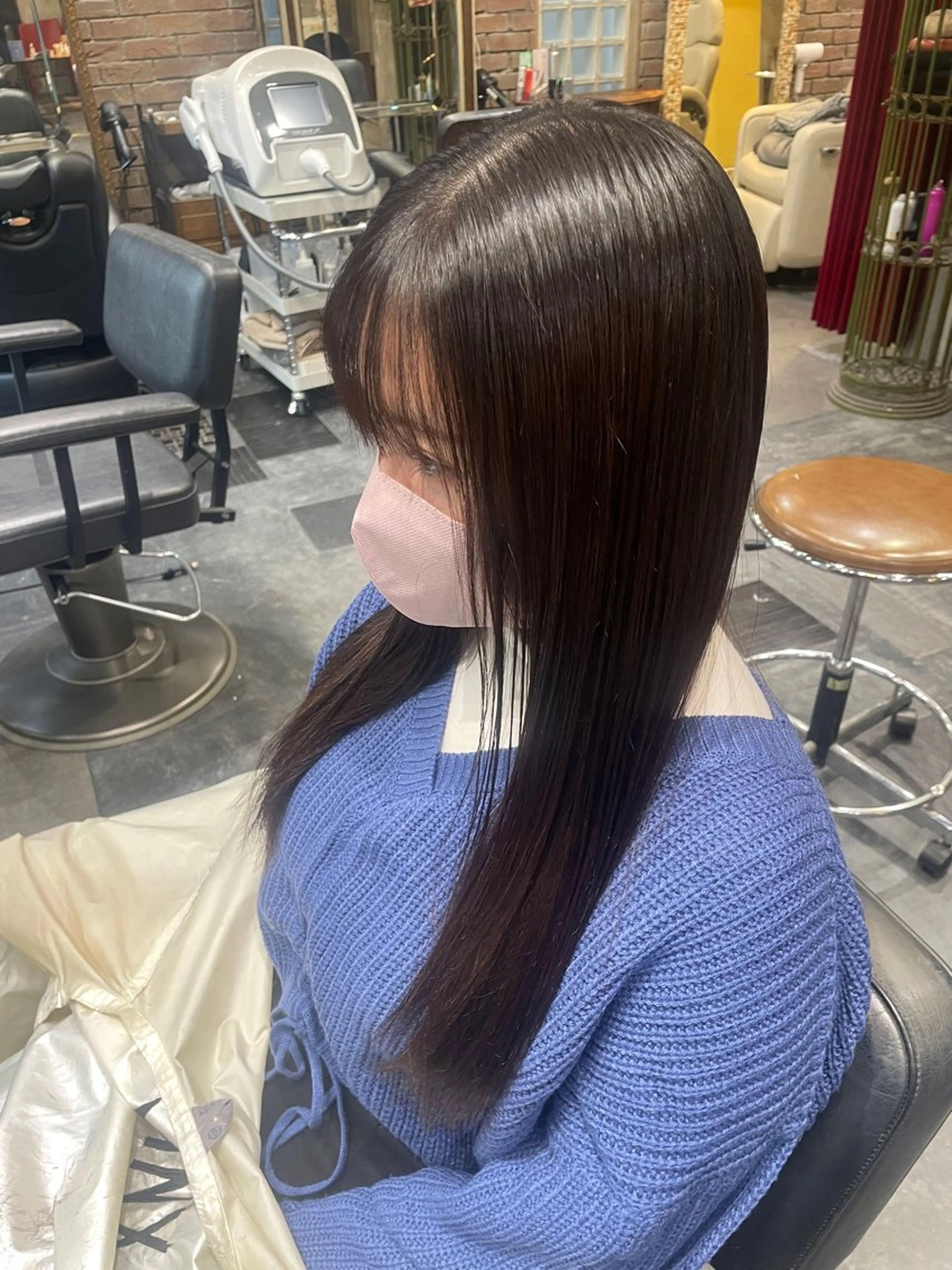 ロング カラー パーマ カット 縮毛矯正 ブリーチ＆縮毛矯正 🧸ともき🧸のヘアスタイル
