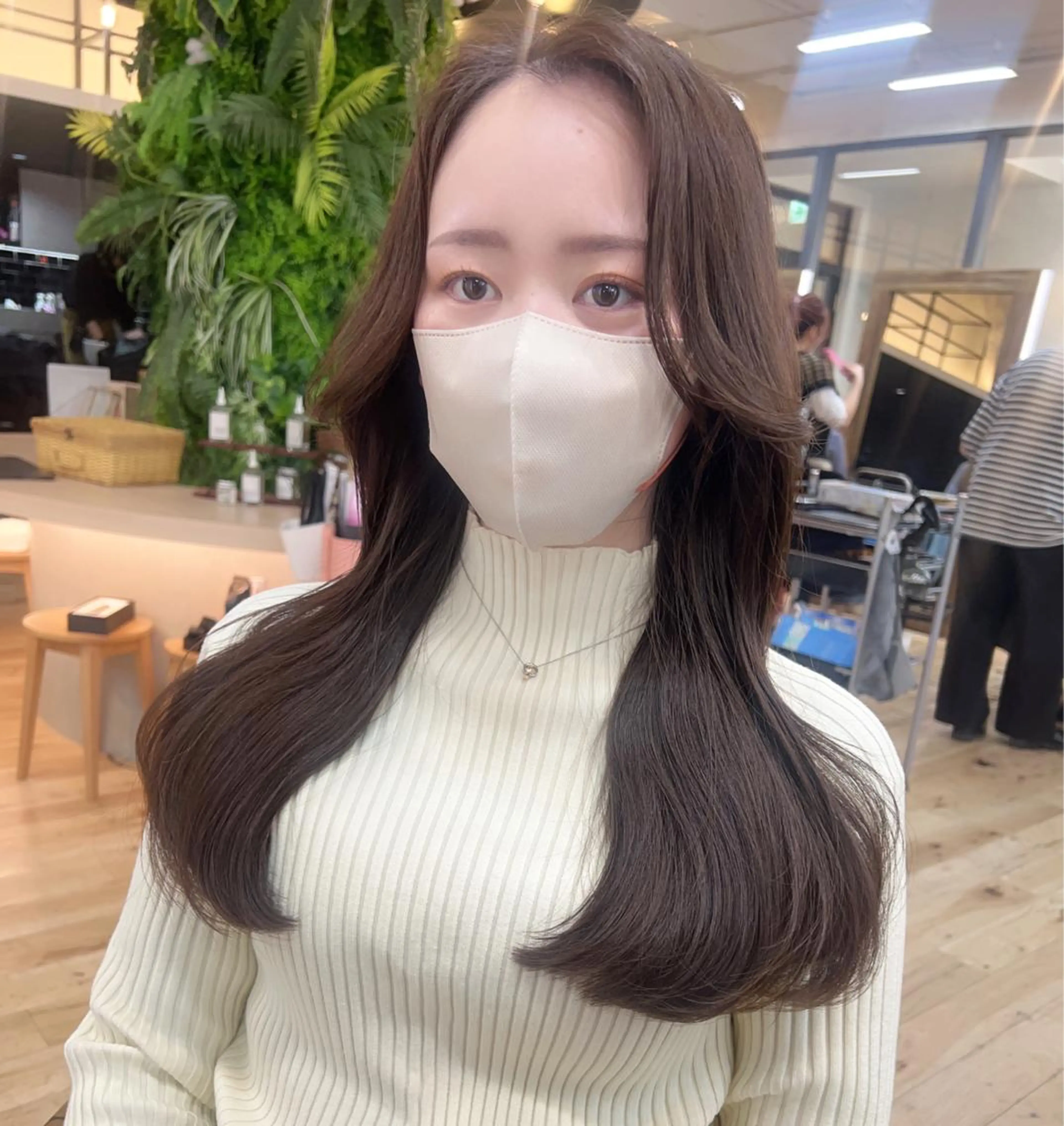ロング くびれヘア カット ヘアカラー 🩶韓国/似合わせ/ さわ🩶のヘアスタイル