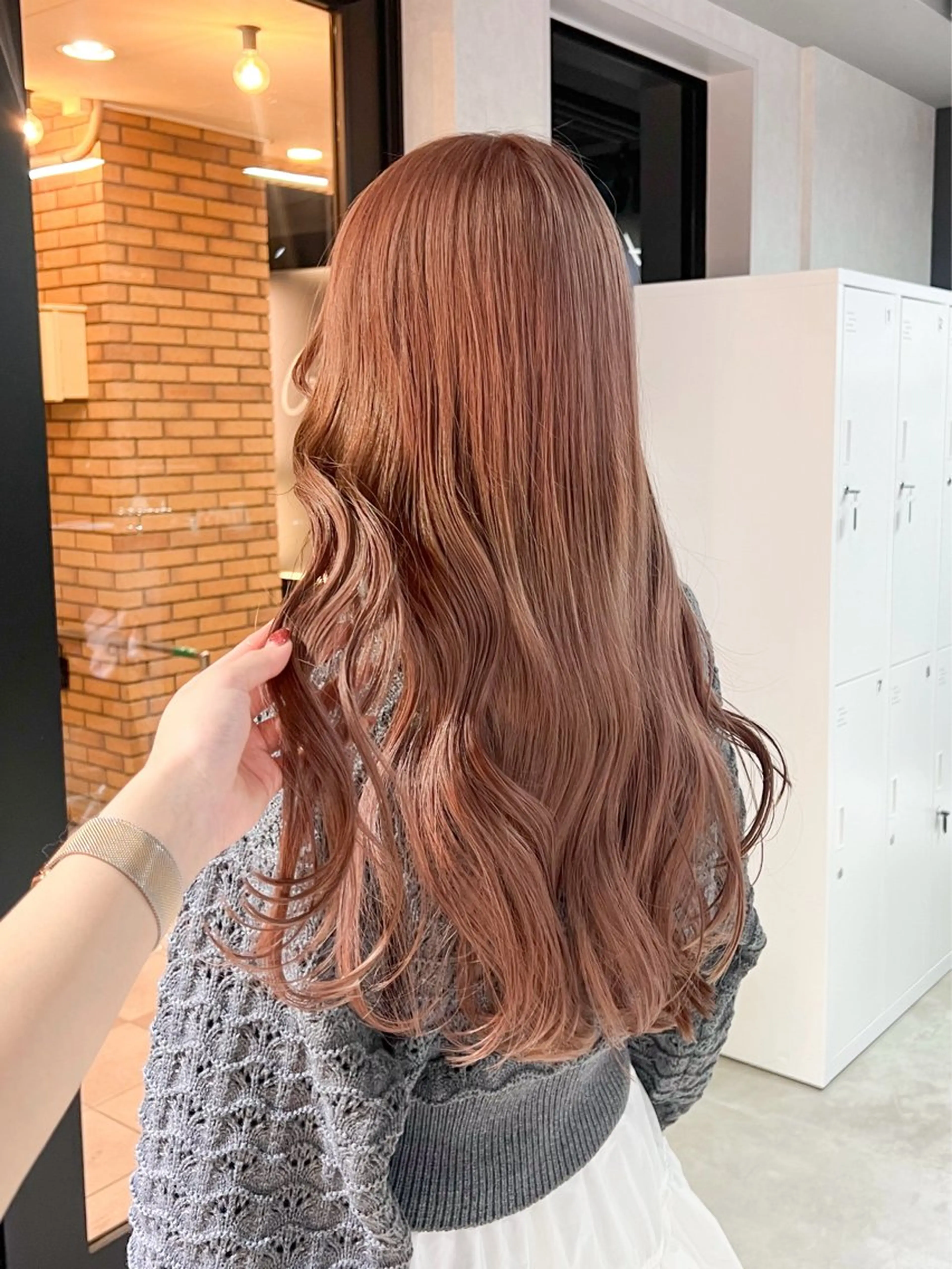 ロング カラー ベージュカラー ピンクカラー ピンクベージュ カット ヘアカラー トリートメント 🎀ダブルカラー/ ピンク×ガーリー🎀のヘアスタイル