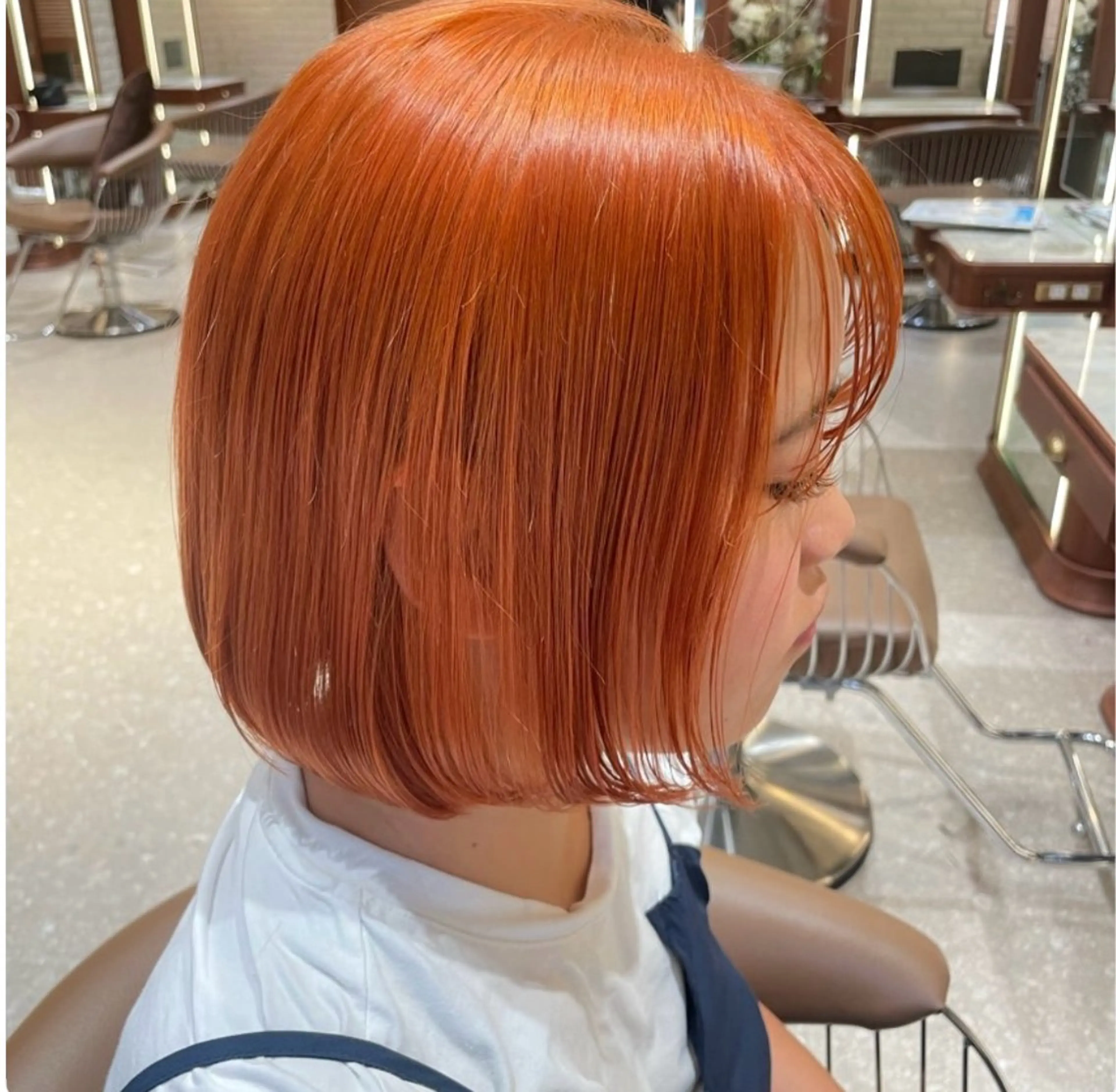 ショート カラー ブリーチ オレンジ 🫧MANOKA🫧 似合わせ/レイヤーのヘアスタイル