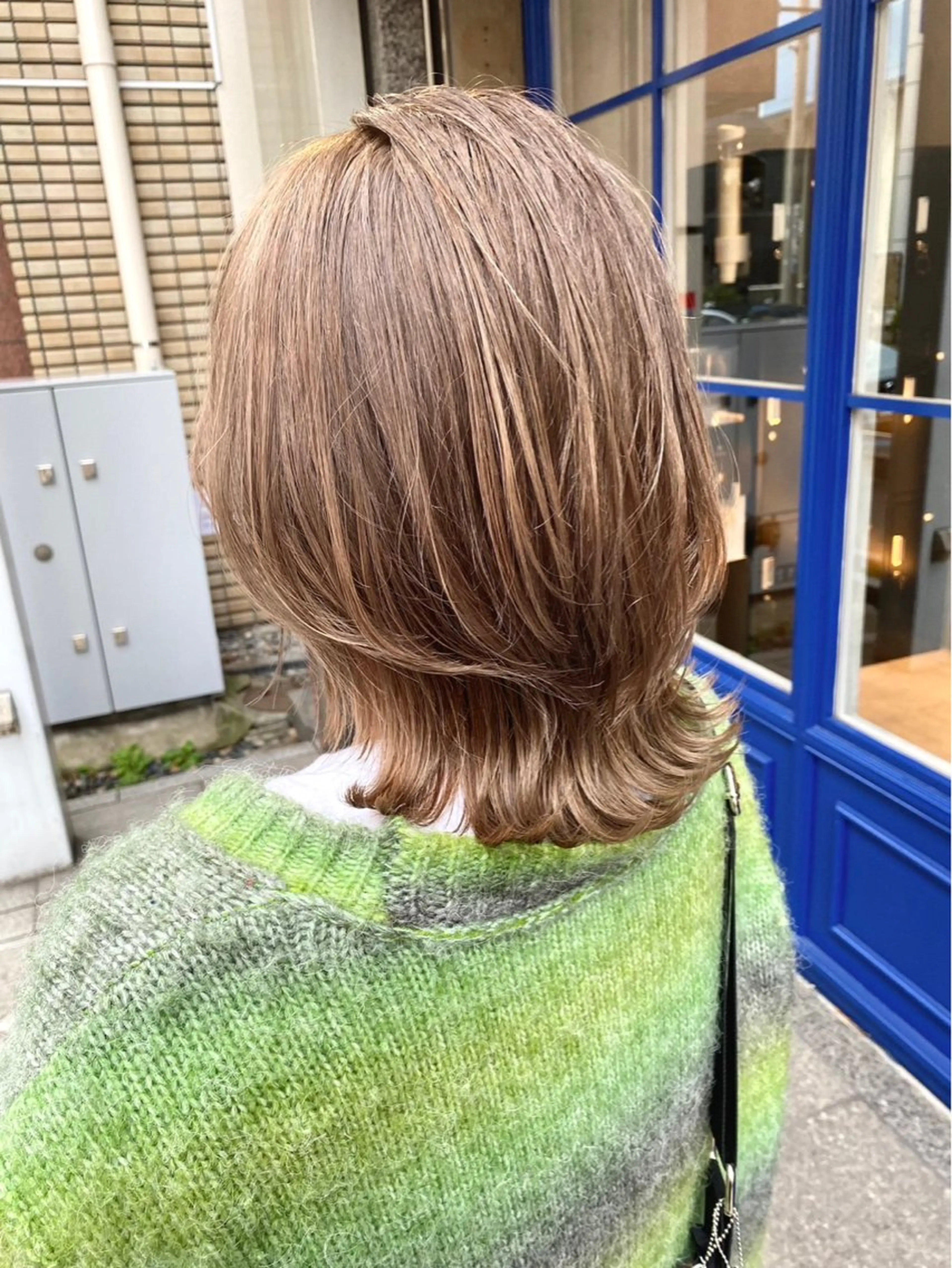 ミディアム カラー ベージュカラー ミルクティーベージュ Elena池袋店所属・💎透明感カラー Sarina💎のヘアスタイル