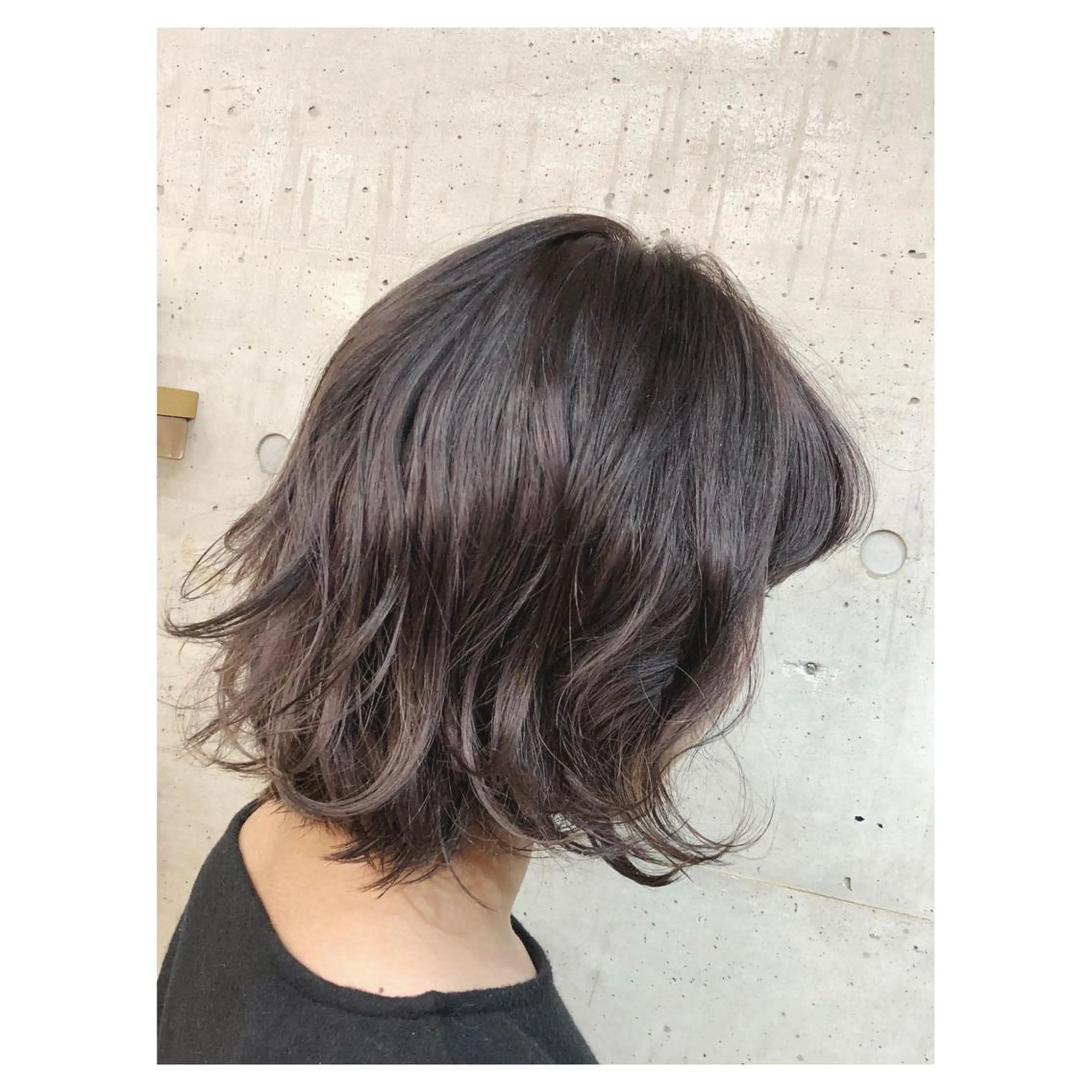 ミディアム カラー パープルカラー ボブ カット ヘアカラー トリートメント ヘアセット センスをお届けします 大谷将生INFPのヘアスタイル