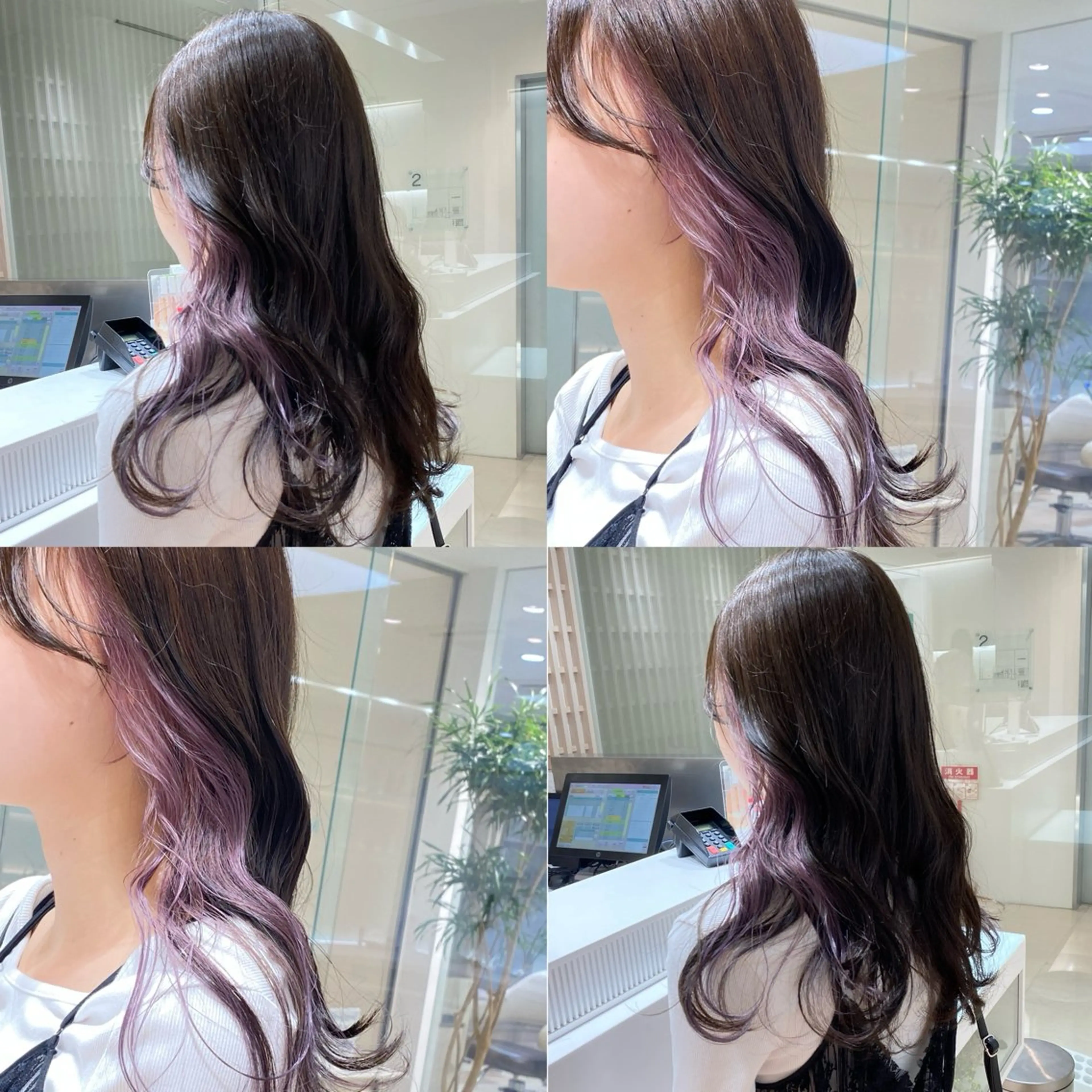 ロング カラー ベージュカラー ラベンダーカラー カット ヘアカラー トリートメント 松永 わかなのヘアスタイル
