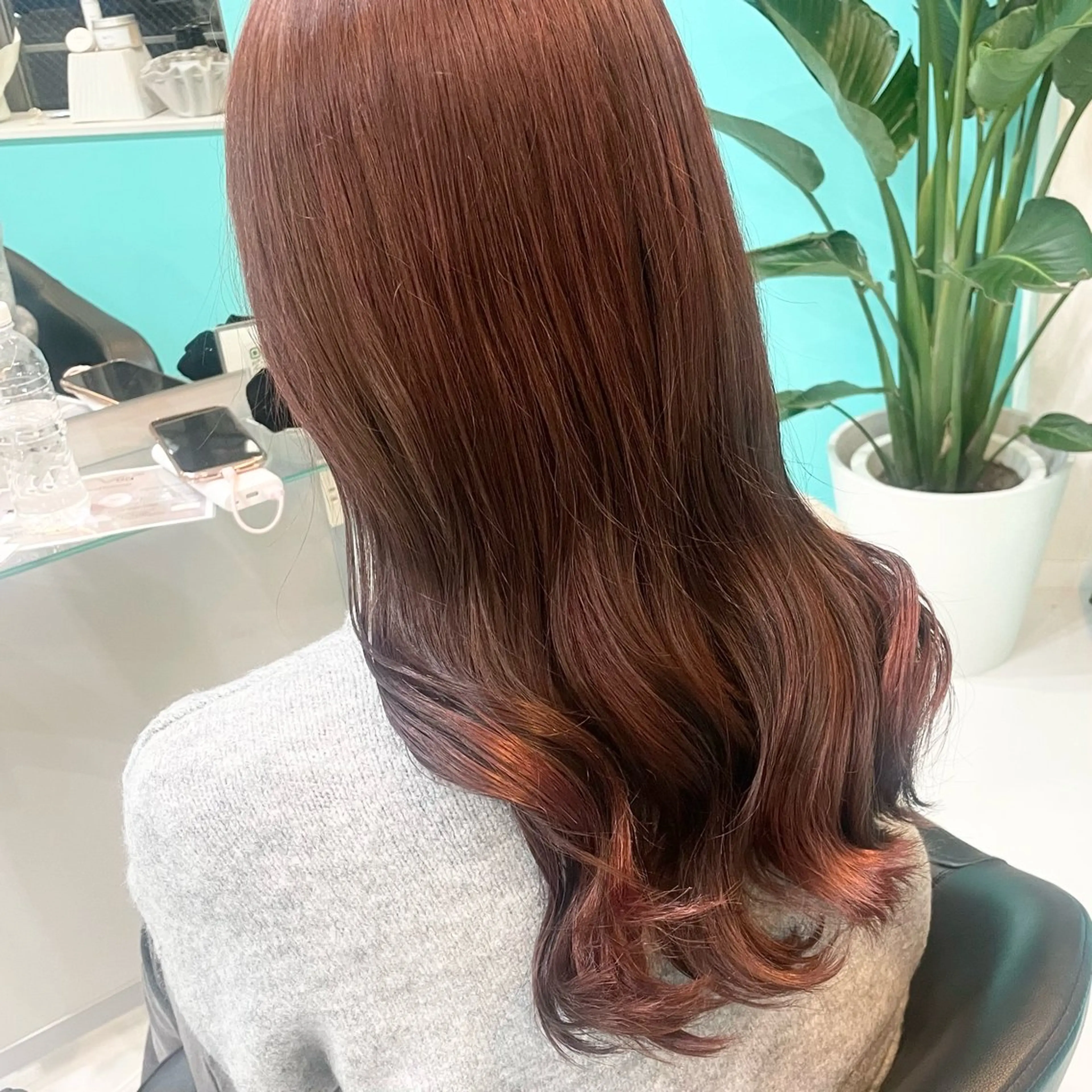 ロング カラー ブラウンカラー ピンクカラー ピンクブラウン 艶/透明感 🫧カラーのヘアスタイル