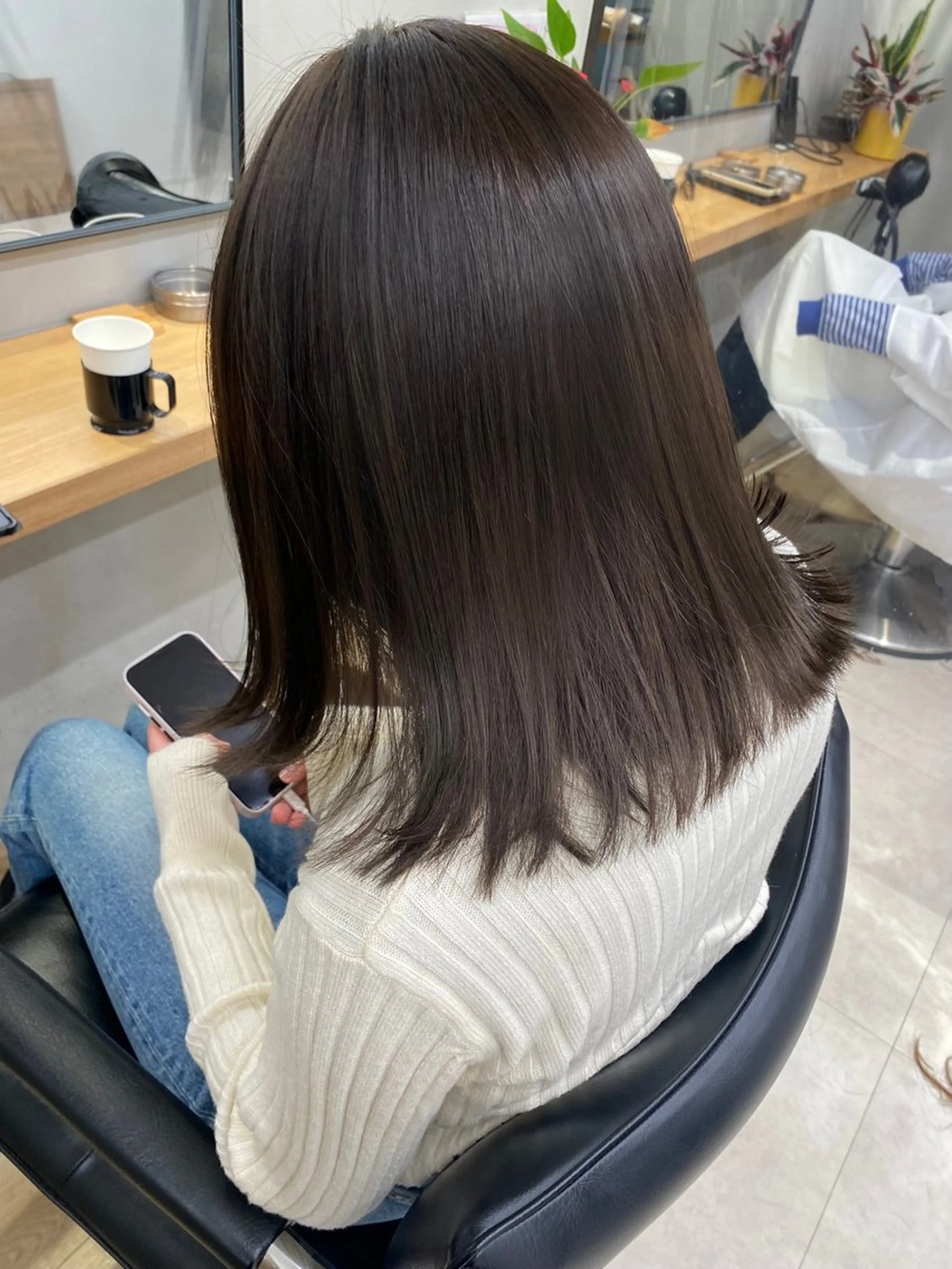 ミディアム カラー カット ヘアカラー トリートメント noa/ 渋谷のヘアスタイル