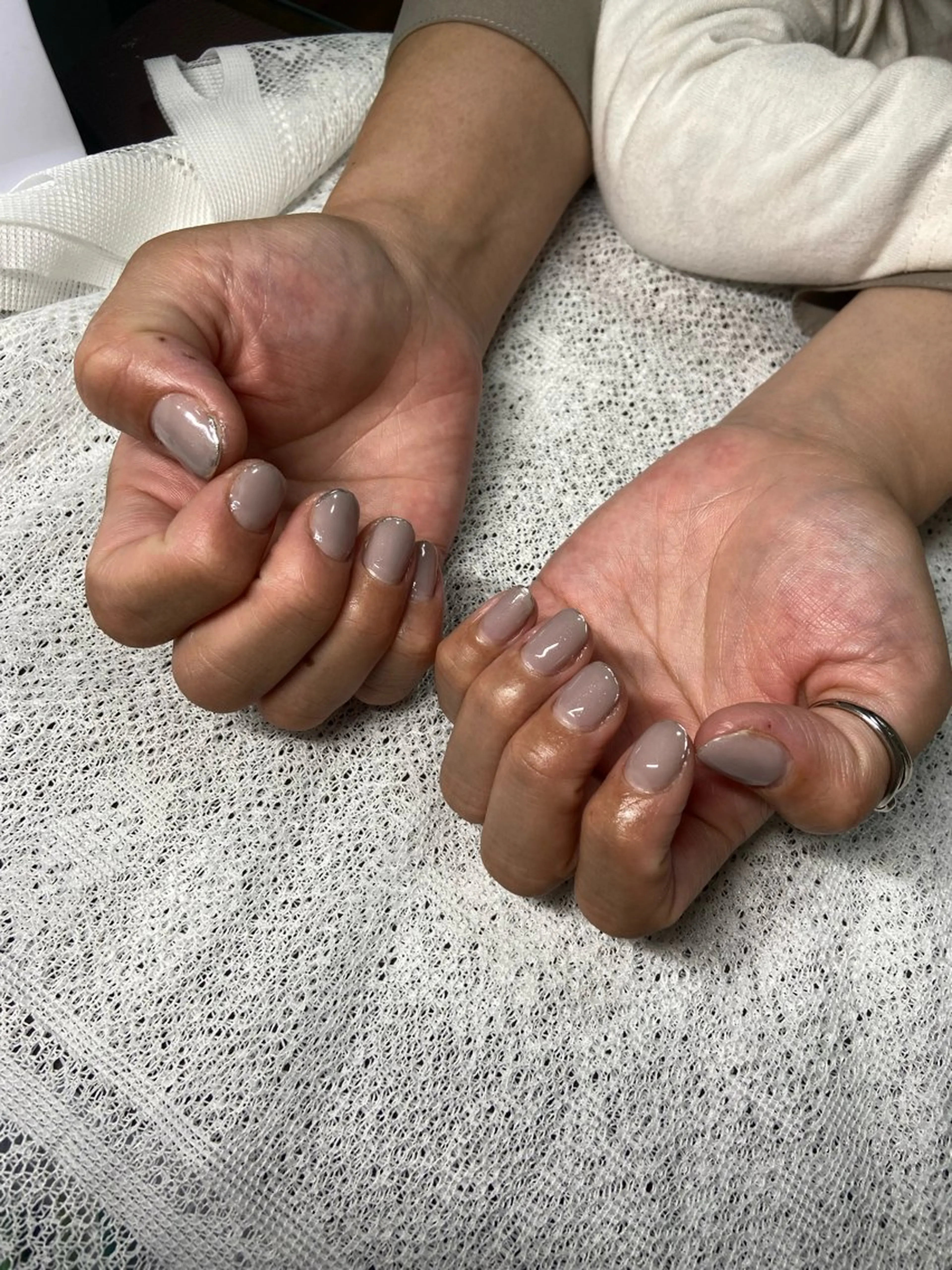 ネイル フレンチネイル ミラーネイル パープル あ いのその他イメージ
