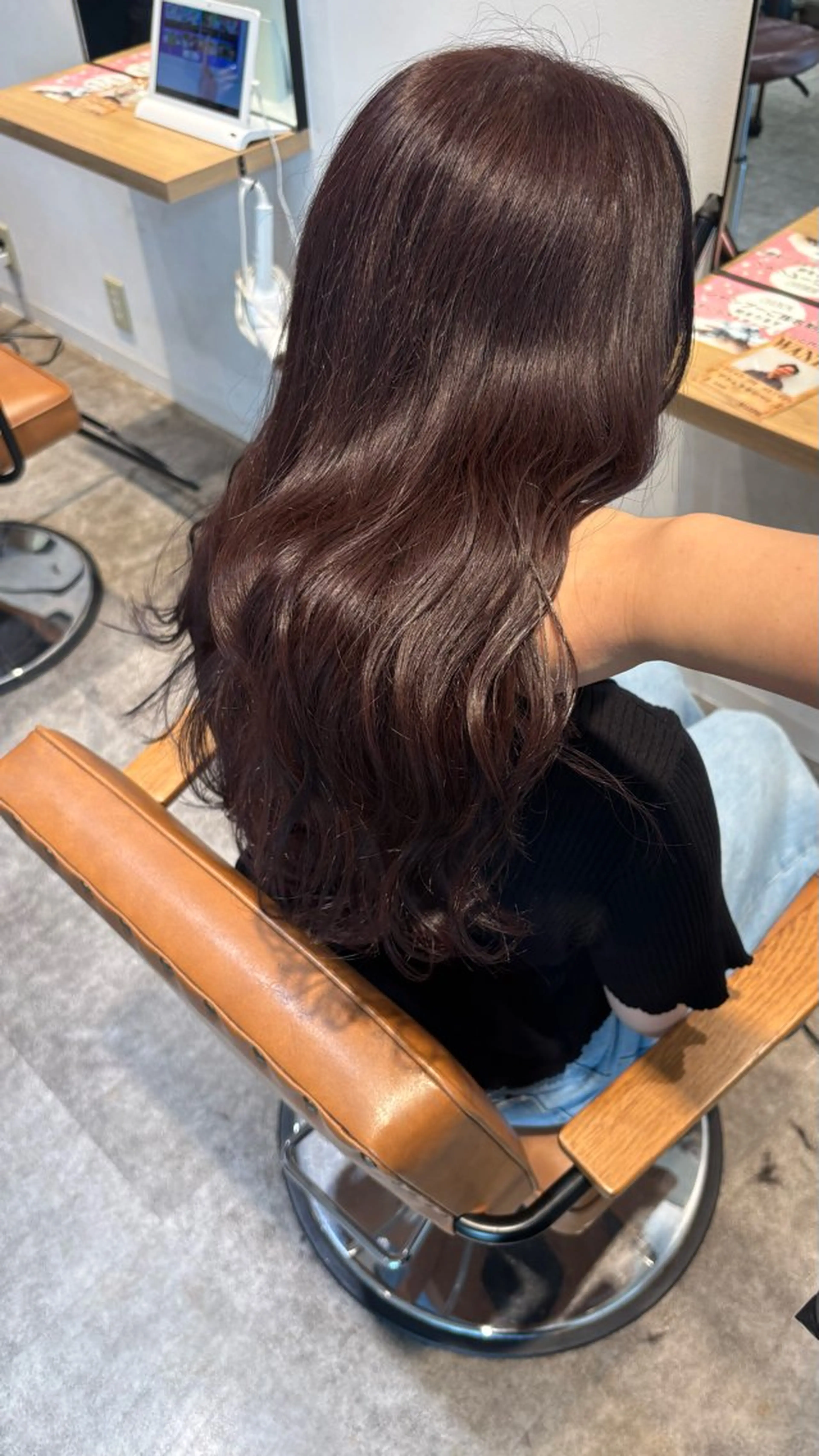 セミロング カラー ラベンダーカラー ピンクカラー カット ヘアカラー non .のヘアスタイル