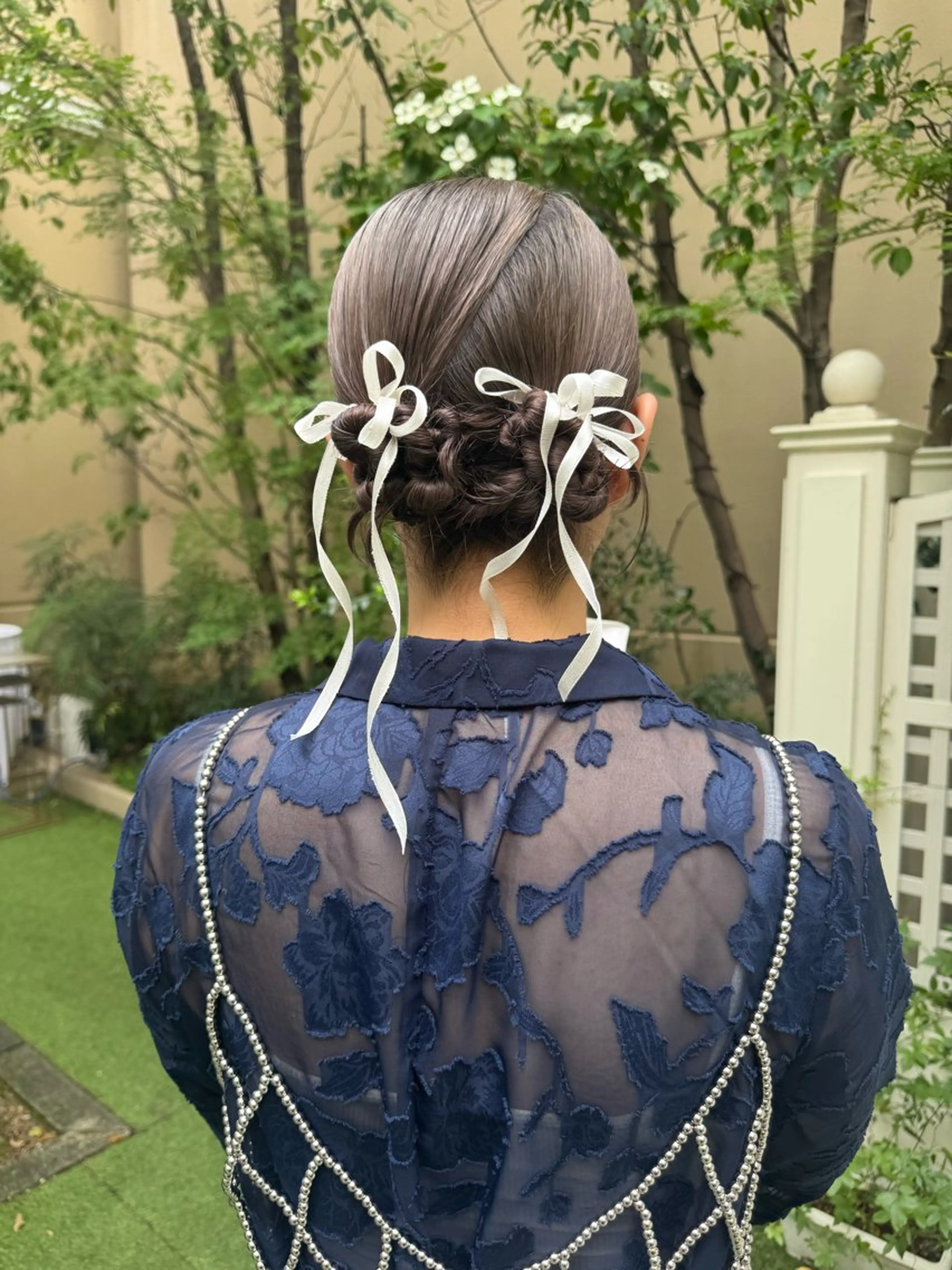 ミディアム ヘアアレンジ クキノ ケイカのヘアスタイル
