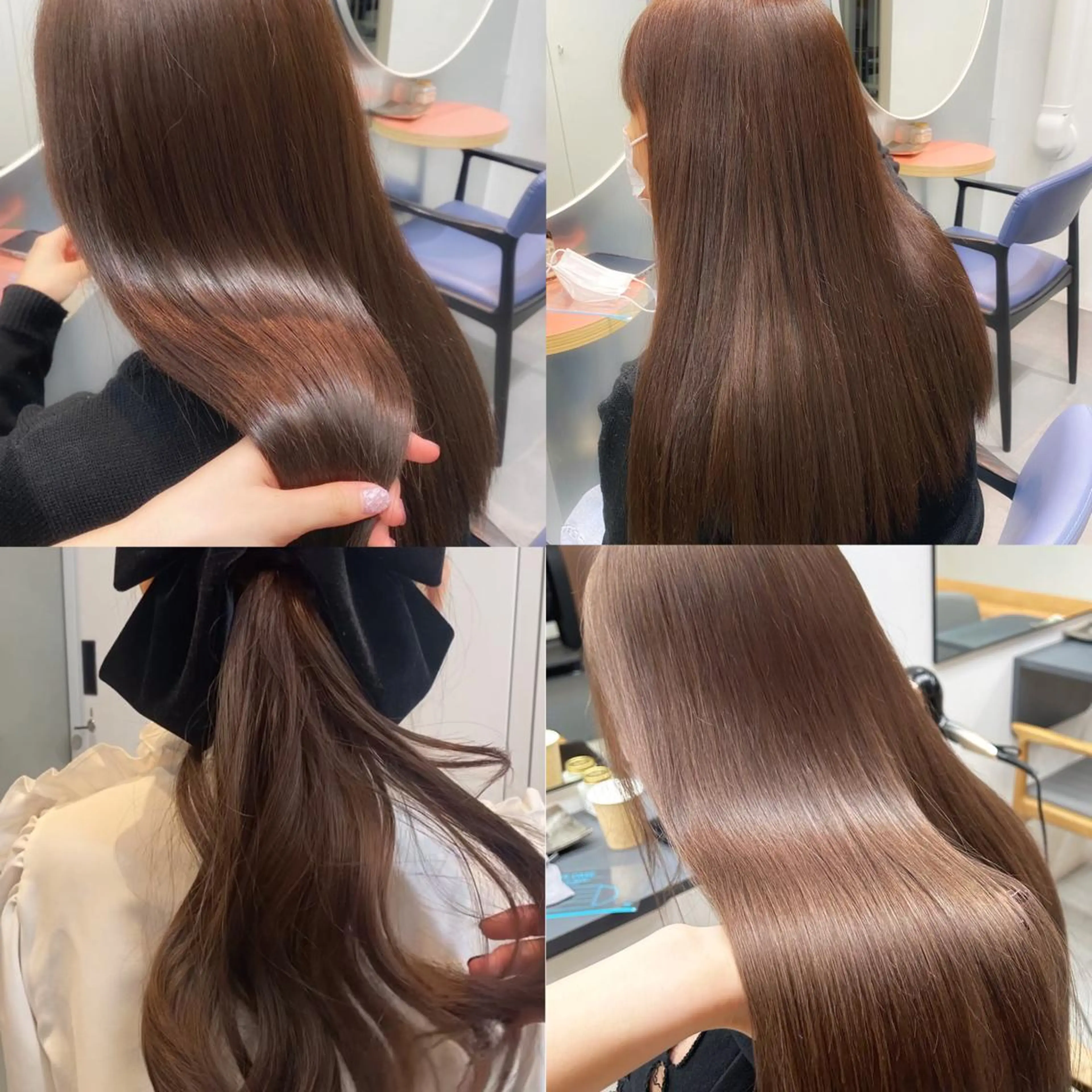 ロング カラー ヘアアレンジ 韓国girly hikariのヘアスタイル