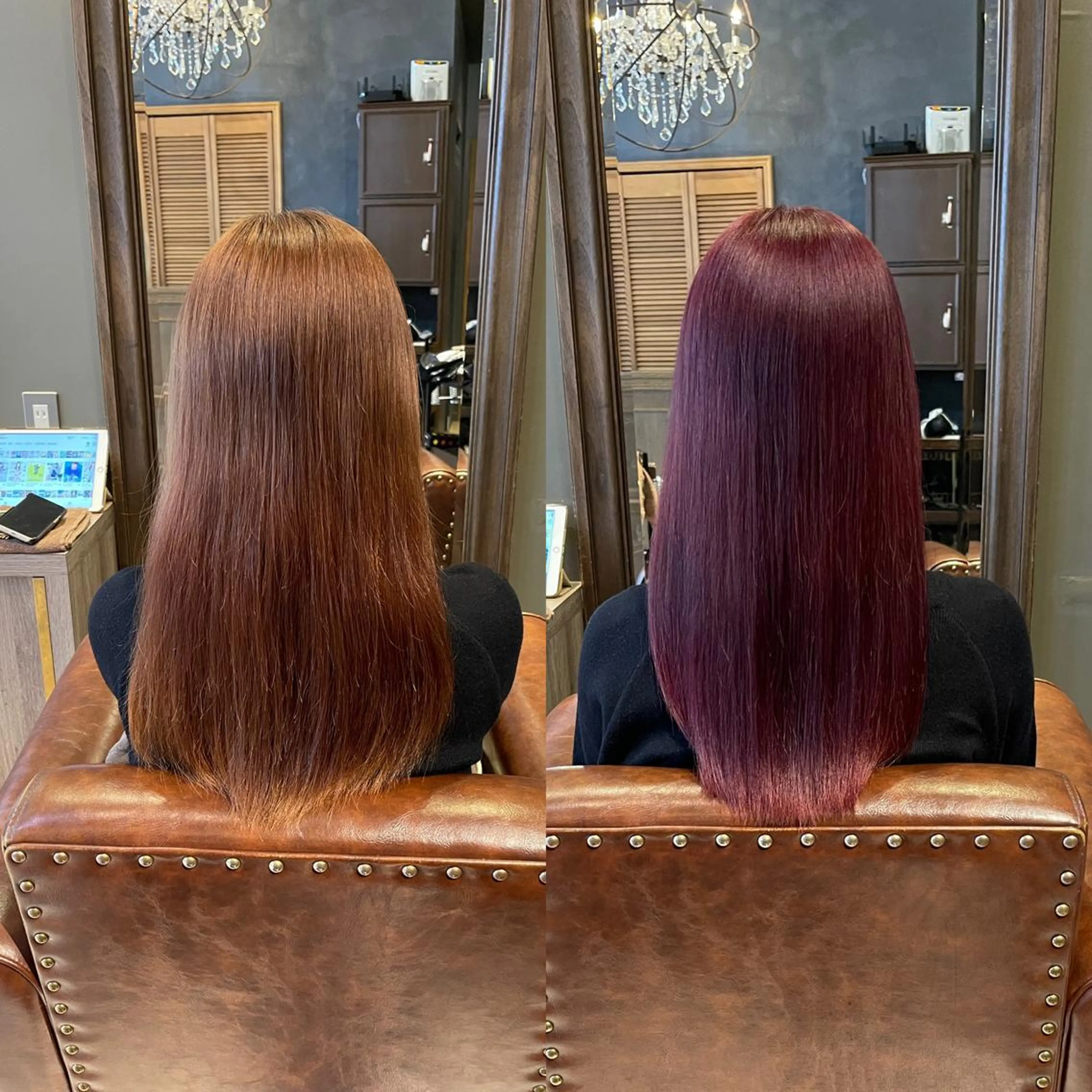ロング パープルカラー 卒業式のヘアスタイル トリートメント 艶カラー/艶髪矯正 LOANA鈴木のヘアスタイル