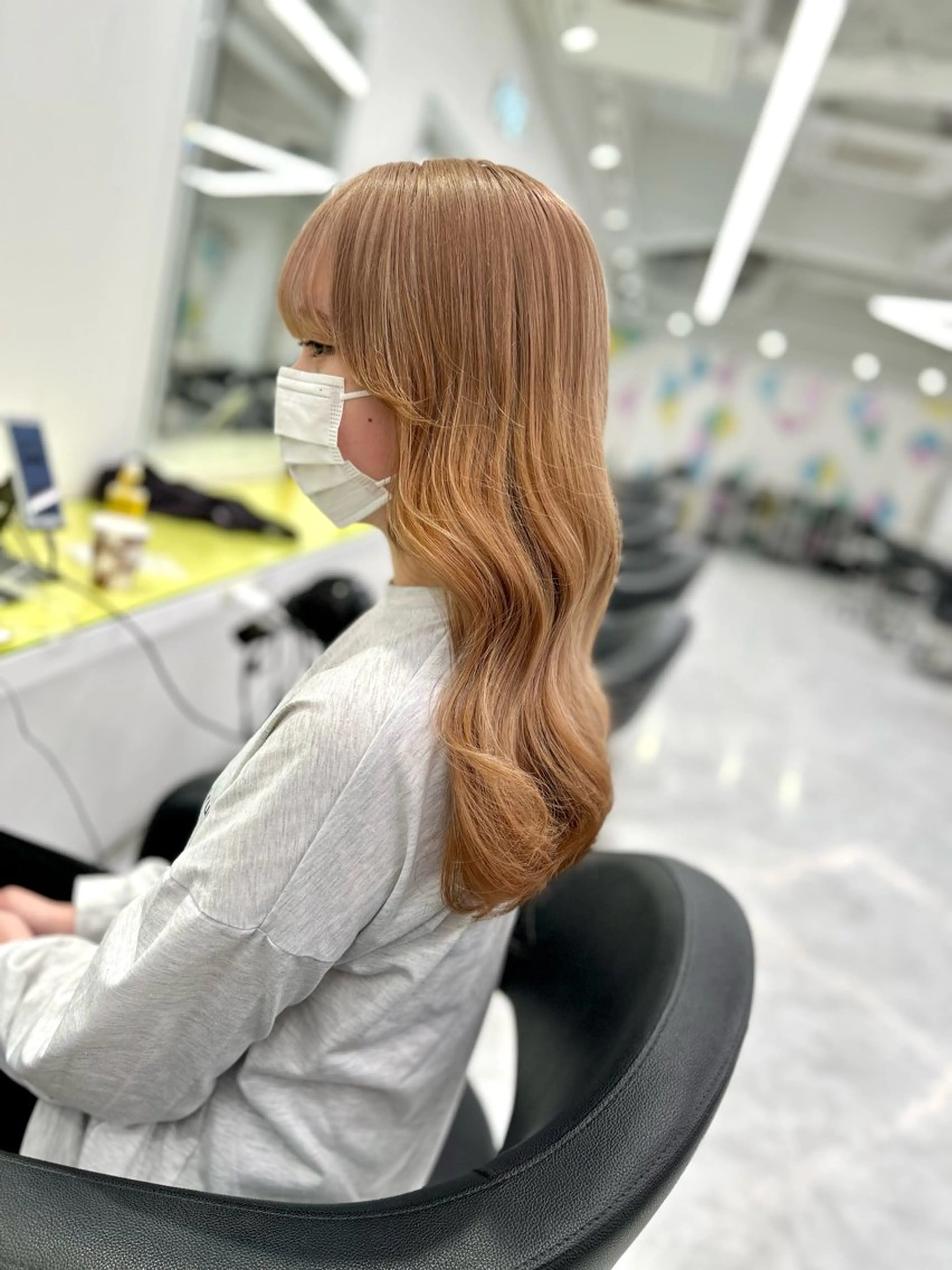 ロング カラー ヘアアレンジ トレンドモテカラー 🩷色落ちまで可愛くのヘアスタイル