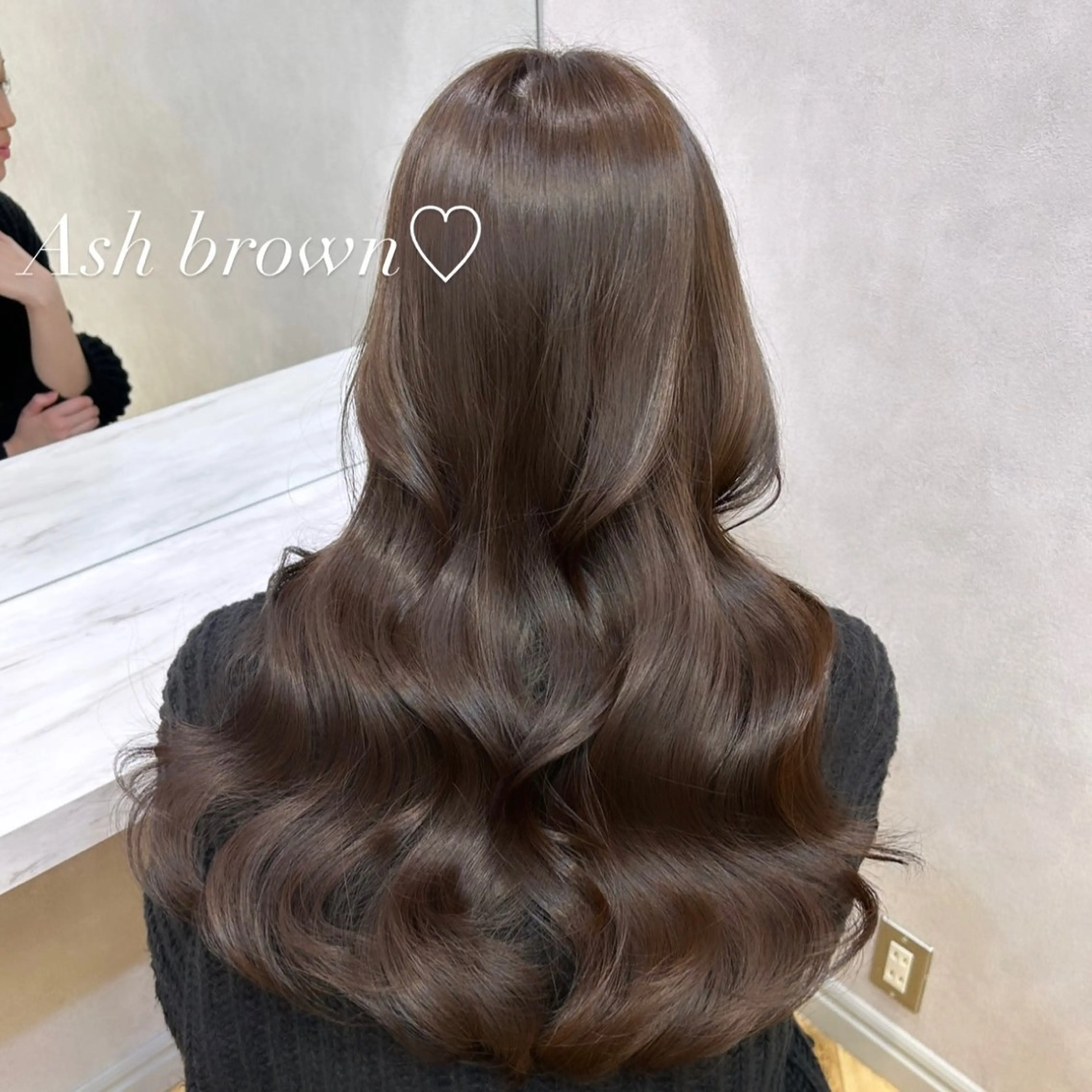 ロング カラー ヘアアレンジ グレージュ 韓国風ヘア レイヤーカット 🩷韓国ヘア/レイヤ ー🩷Maikaのヘアスタイル