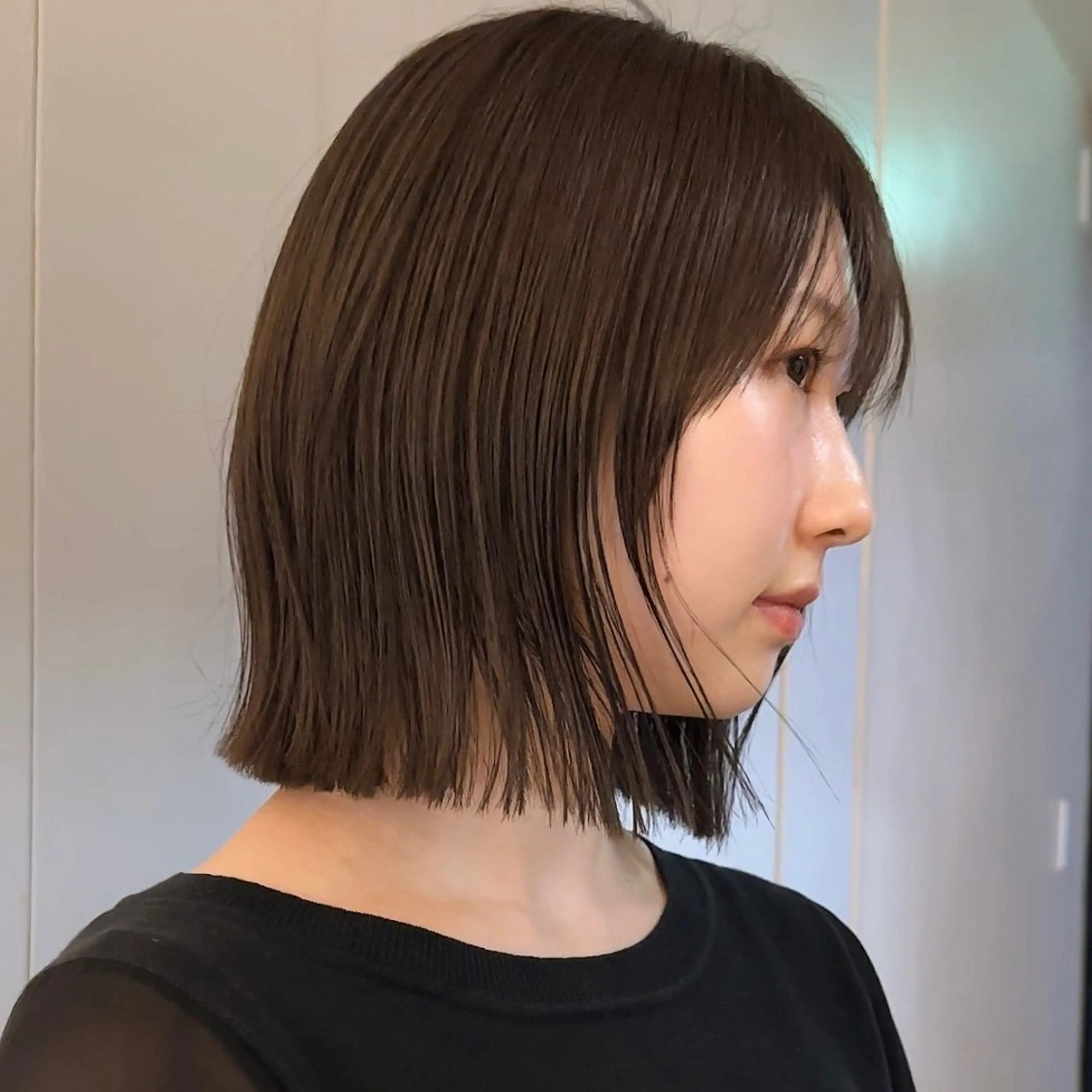 ミディアム 田中 優菜のヘアスタイル