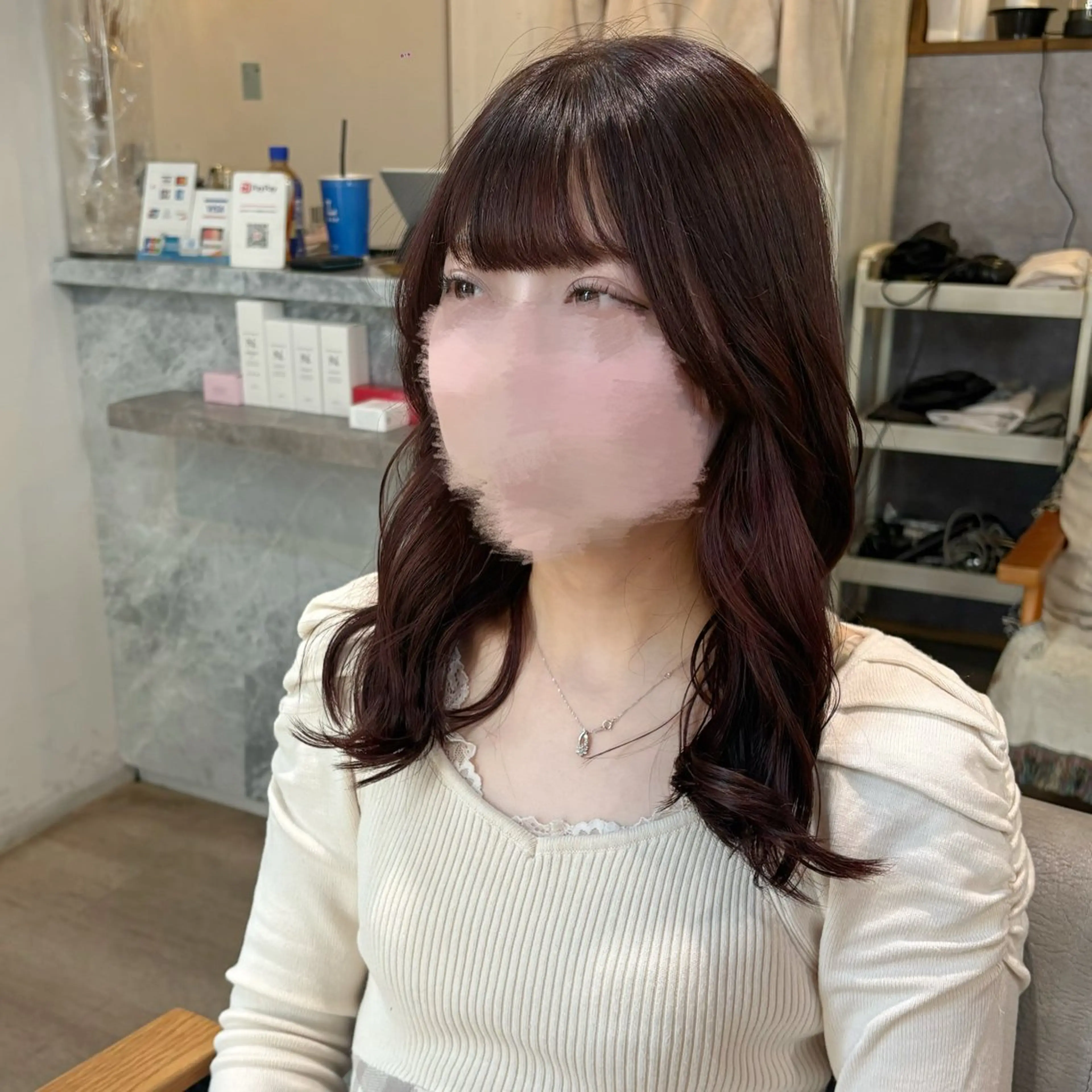 カラー ブラウンカラー ピンクカラー ヘアカラー トリートメント ゆ ののヘアスタイル