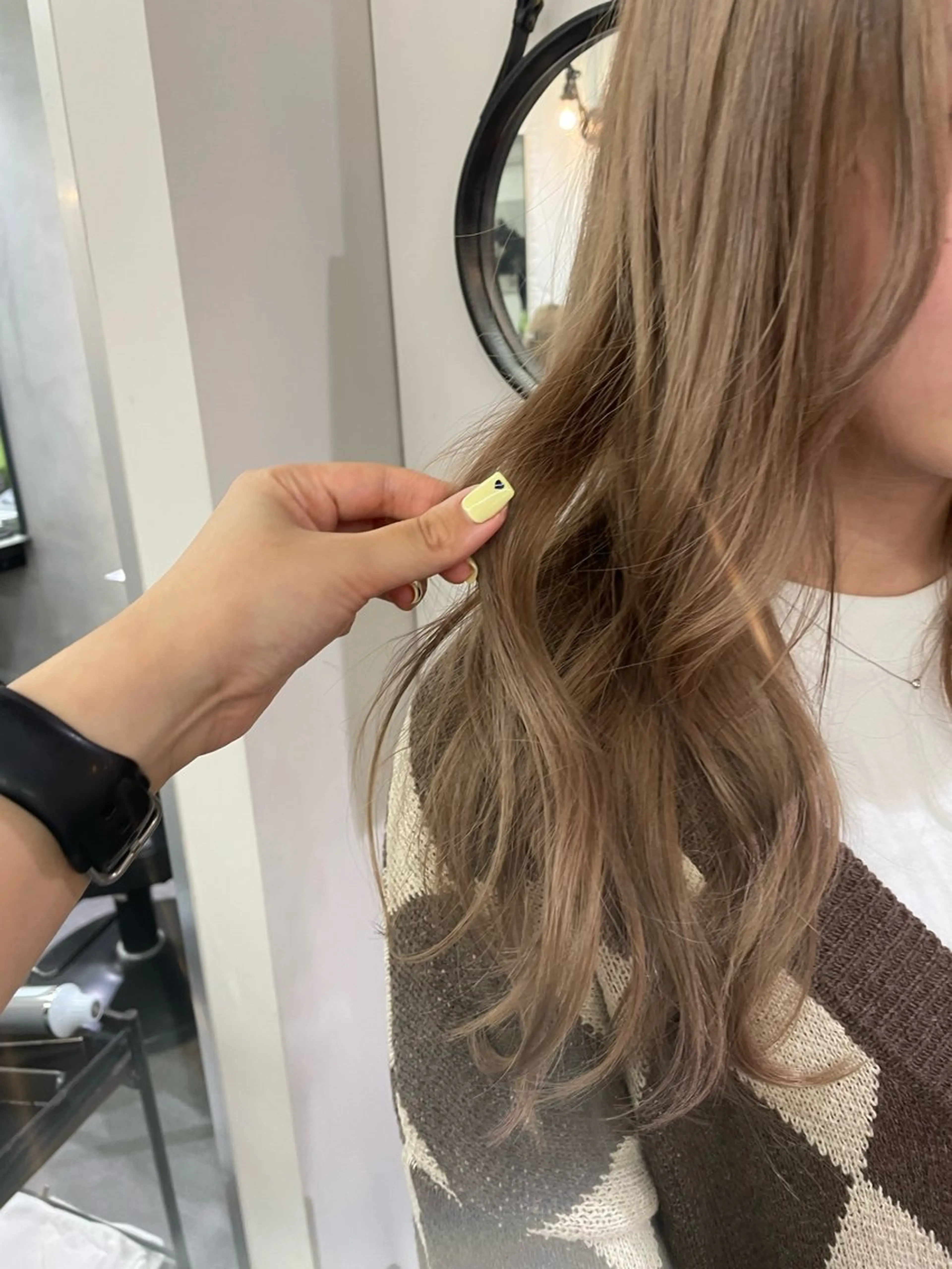 ロング カット ヘアカラー トリートメント 赤み無し柔らかカラー 【梅田】madokaのヘアスタイル