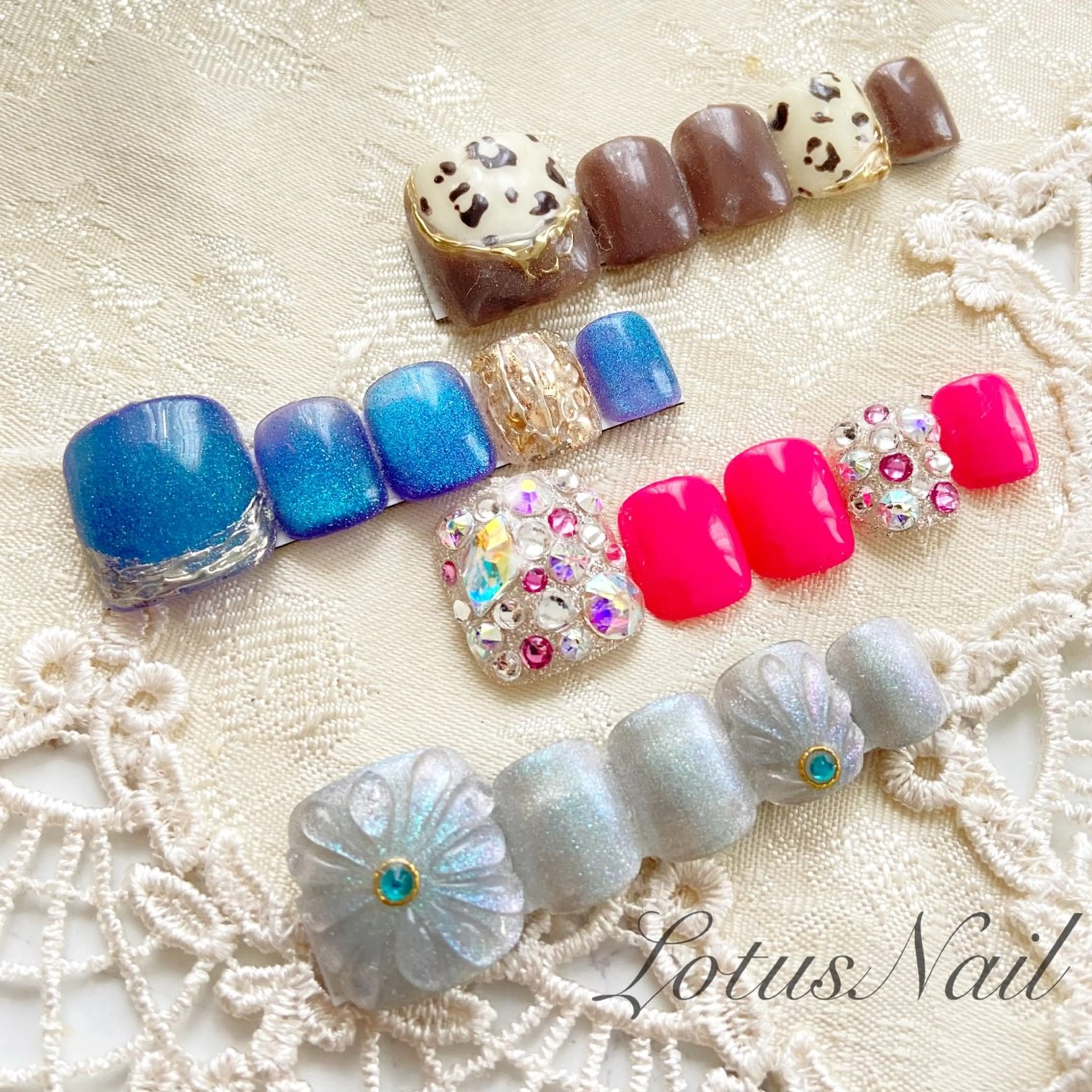 ネイル フットネイル 夏ネイル フットネイル Lotus Nailのネイルデザイン