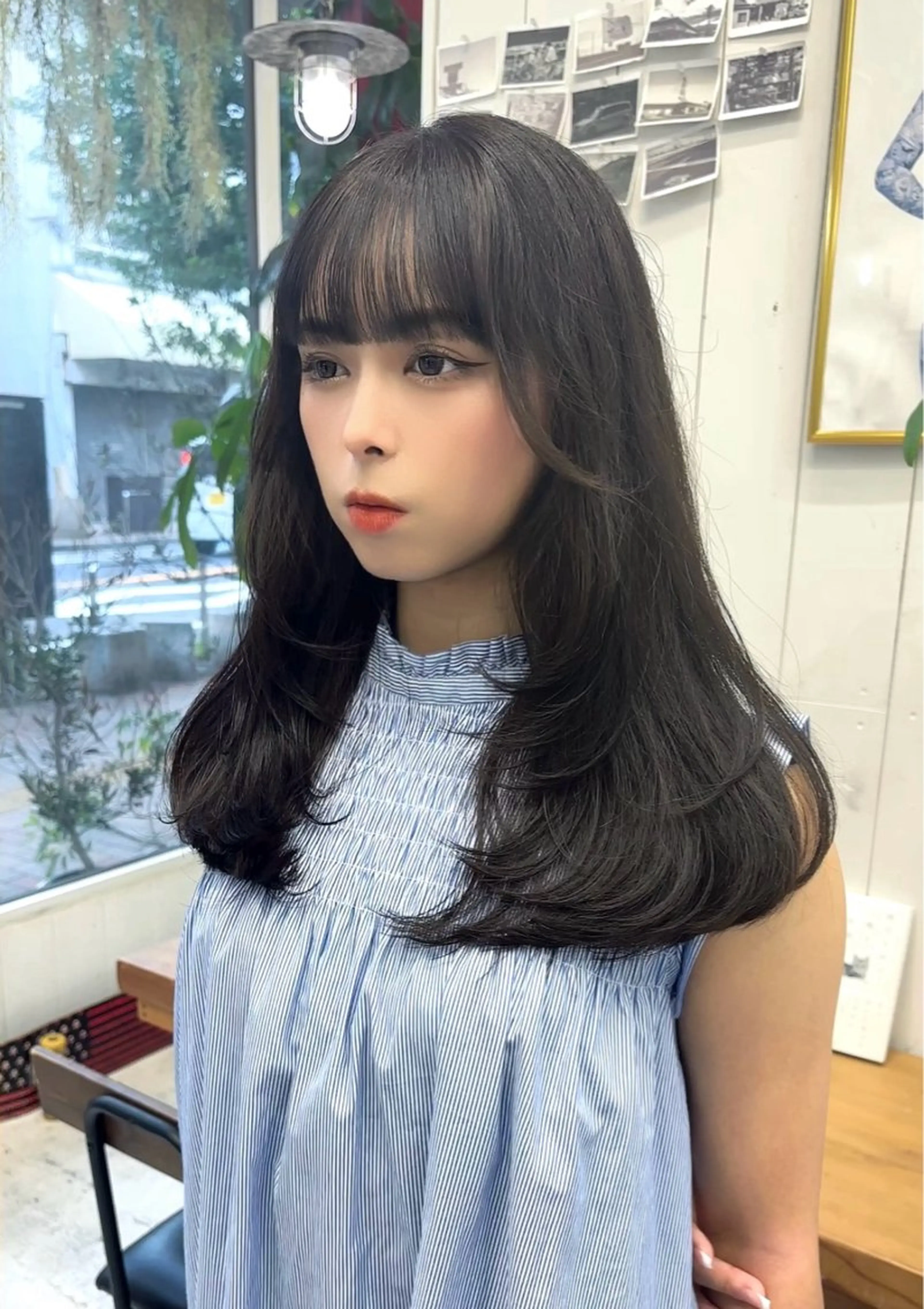 ロング カラー カット ヘアカラー トリートメント Ann. /レイヤーカットのヘアスタイル