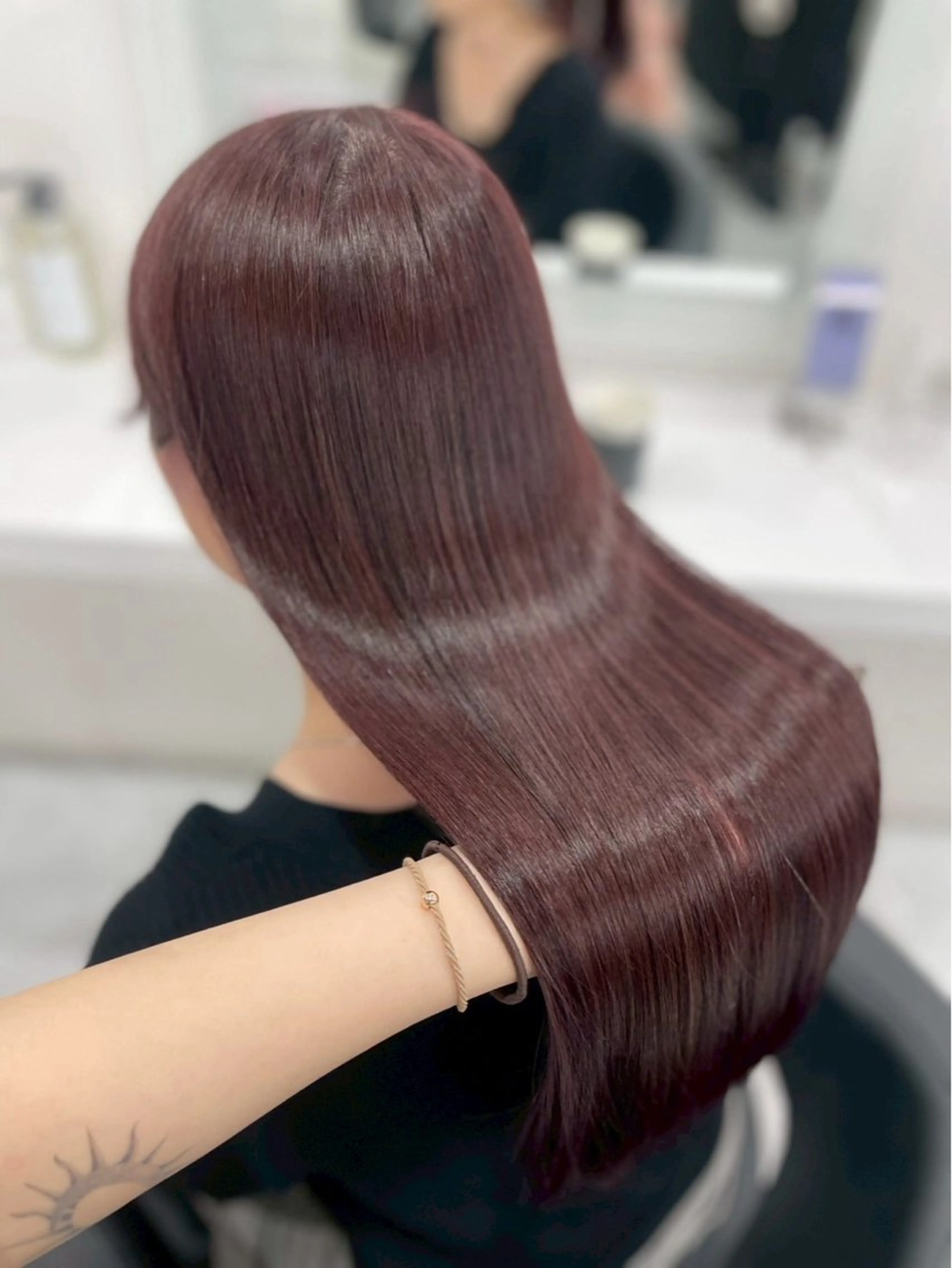 ロング カラー ヘアアレンジ ヘアカラー トリートメント 暖色・髪質改善🍒 吉武杏莉のヘアスタイル