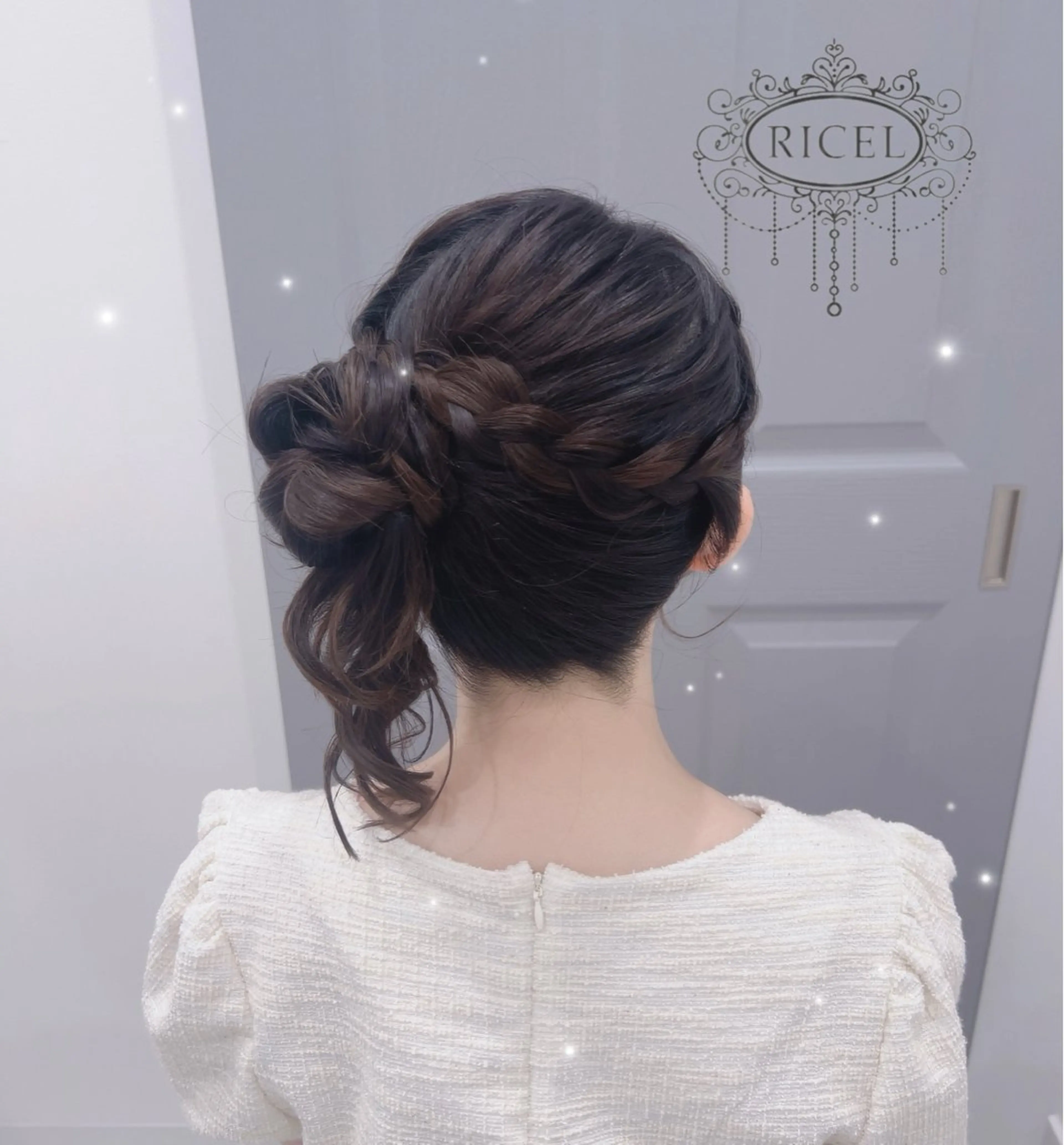 ミディアム ヘアアレンジ ヘアセット RICEL 原宿店のヘアスタイル