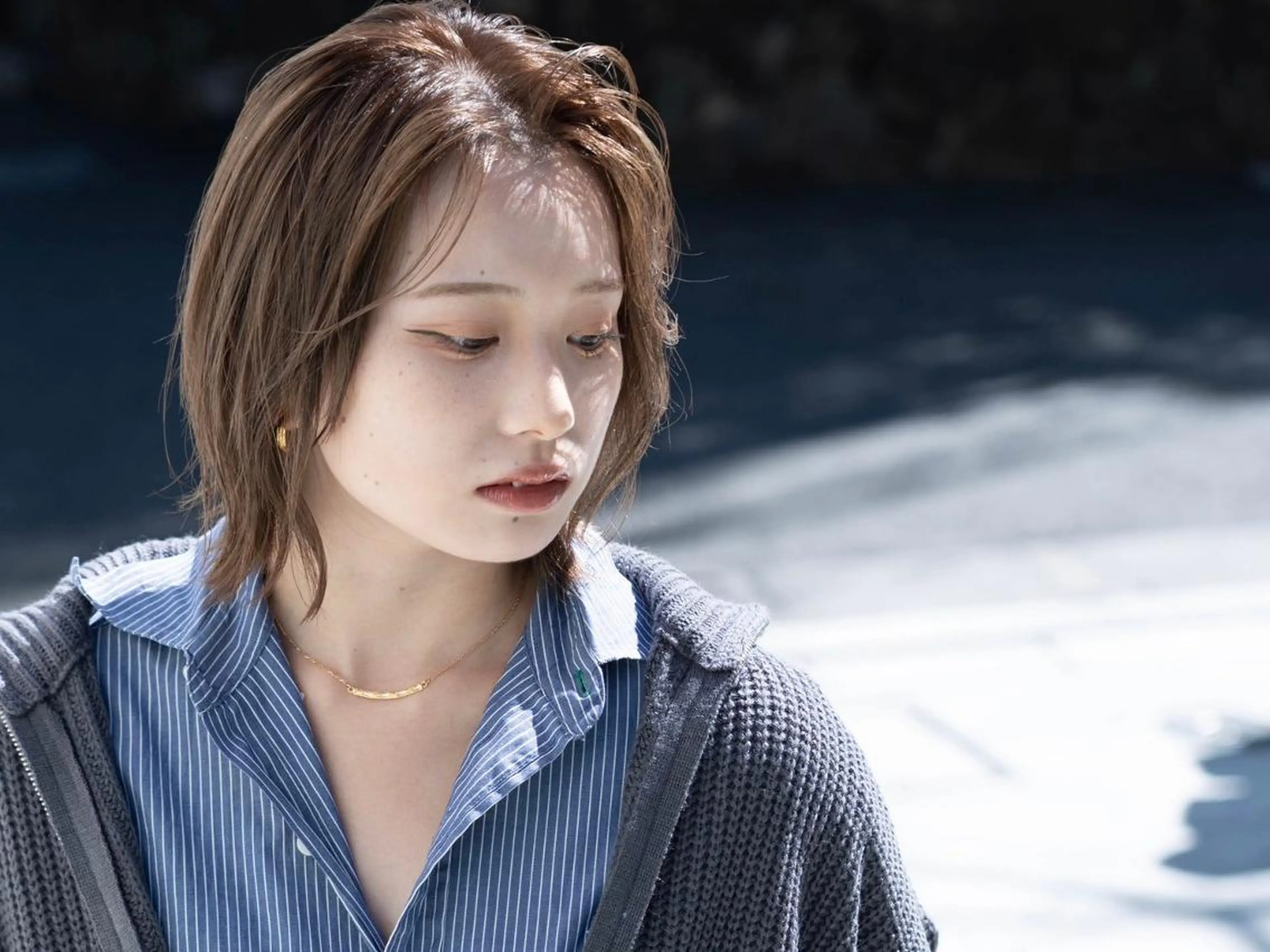 セミロング 毛流れパーマ&縮毛 ⚔️夢生志(ゆうし)のヘアスタイル