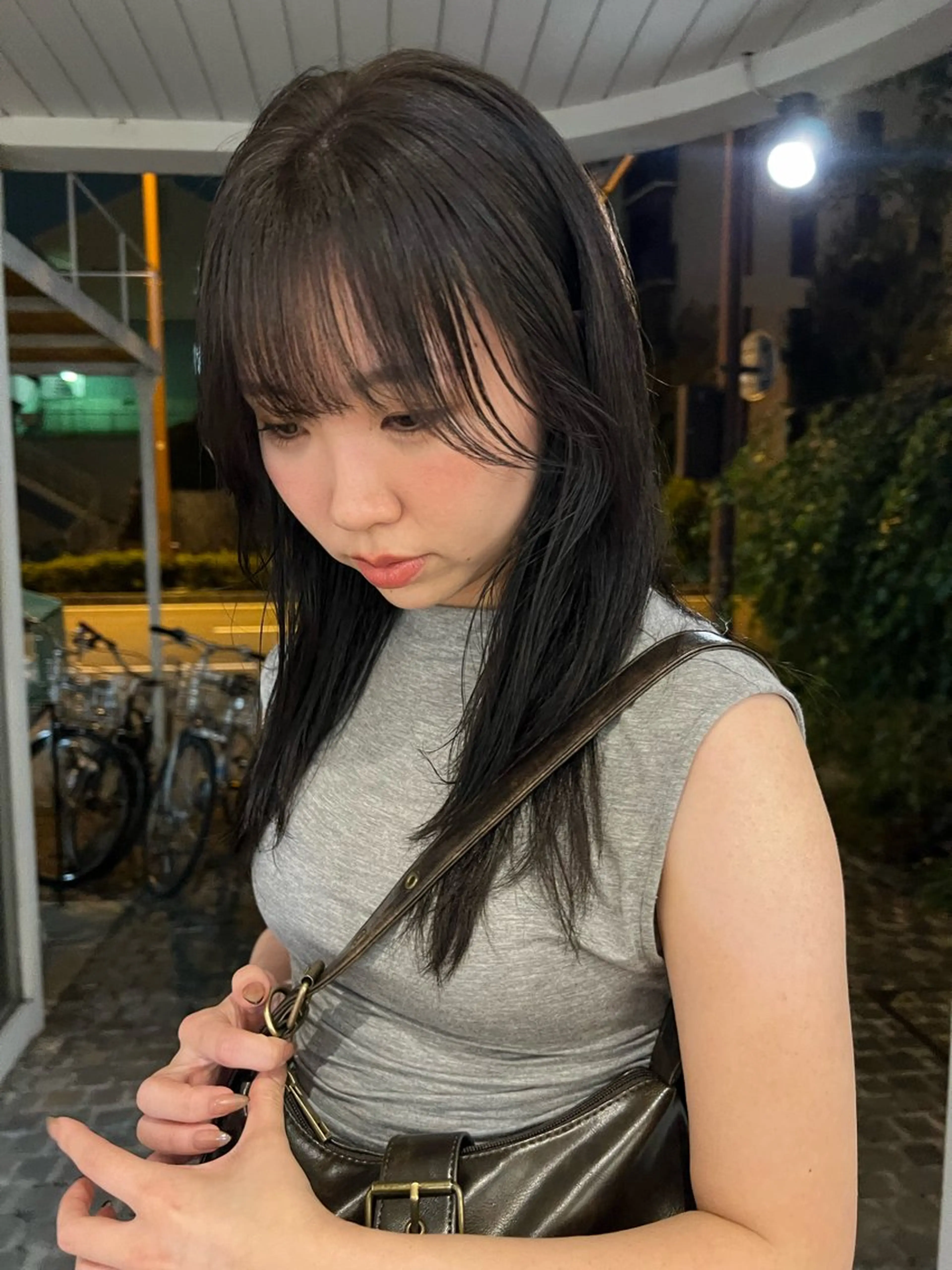 セミロング カラー 透明感カラー カット ヘアカラー 三谷 はるなのヘアスタイル