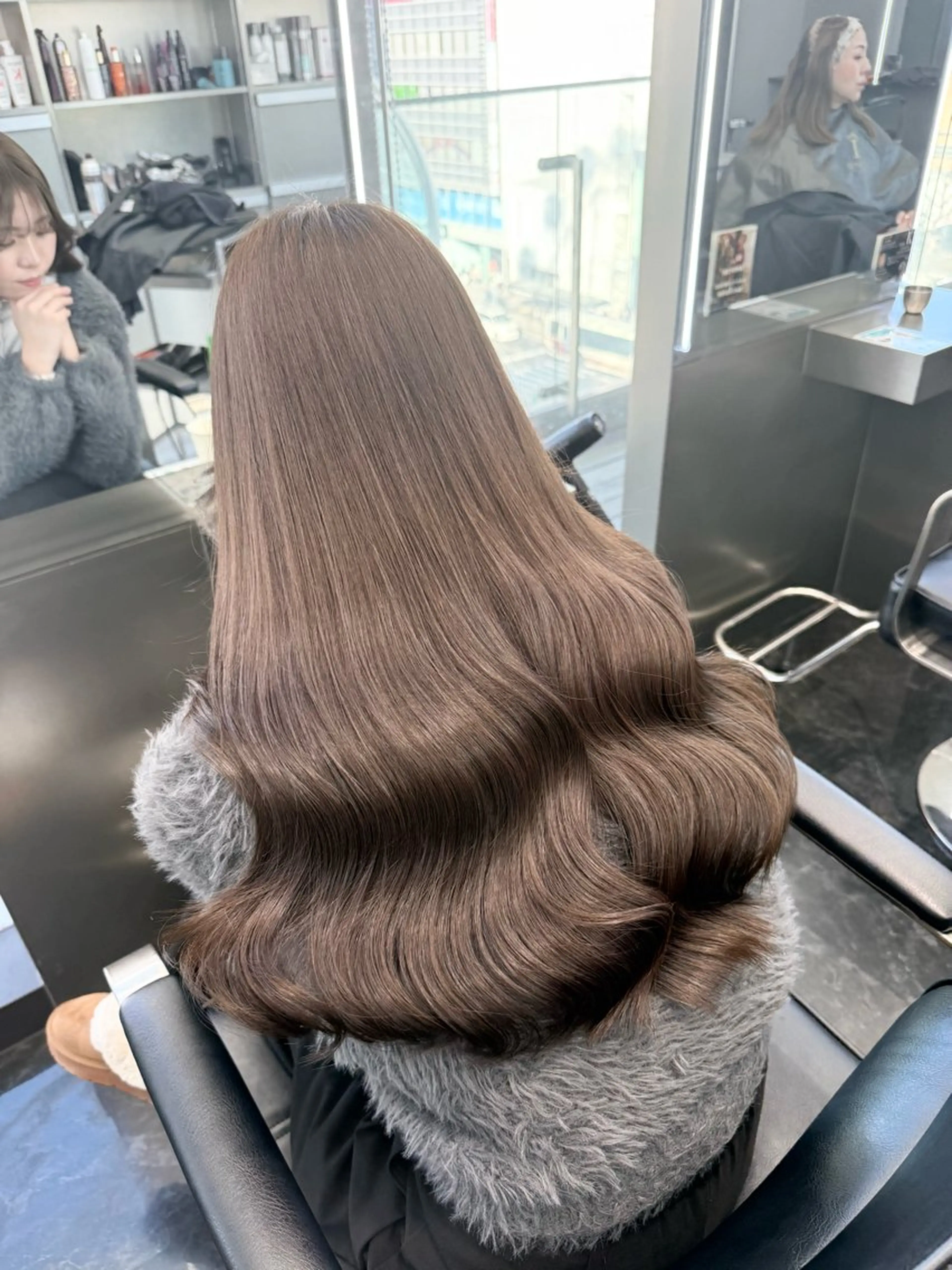 ロング カラー ヘアアレンジ カット ヘアカラー トリートメント ヘアセット 韓国ヘア🖤/透明感 shihoのヘアスタイル