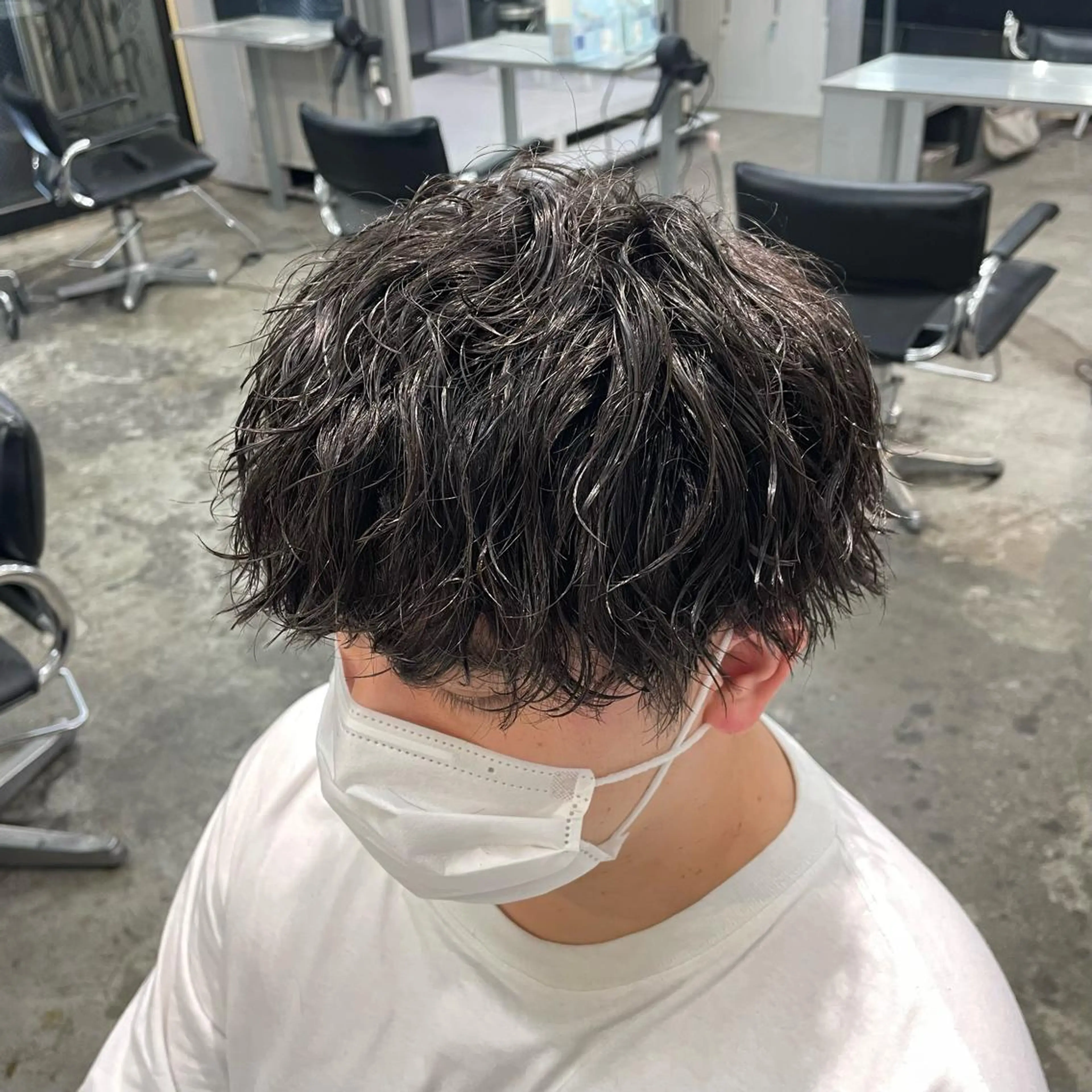 ショート パーマ メンズ カット パーマ メンズ特化美容師/ 藤戸 椋のヘアスタイル