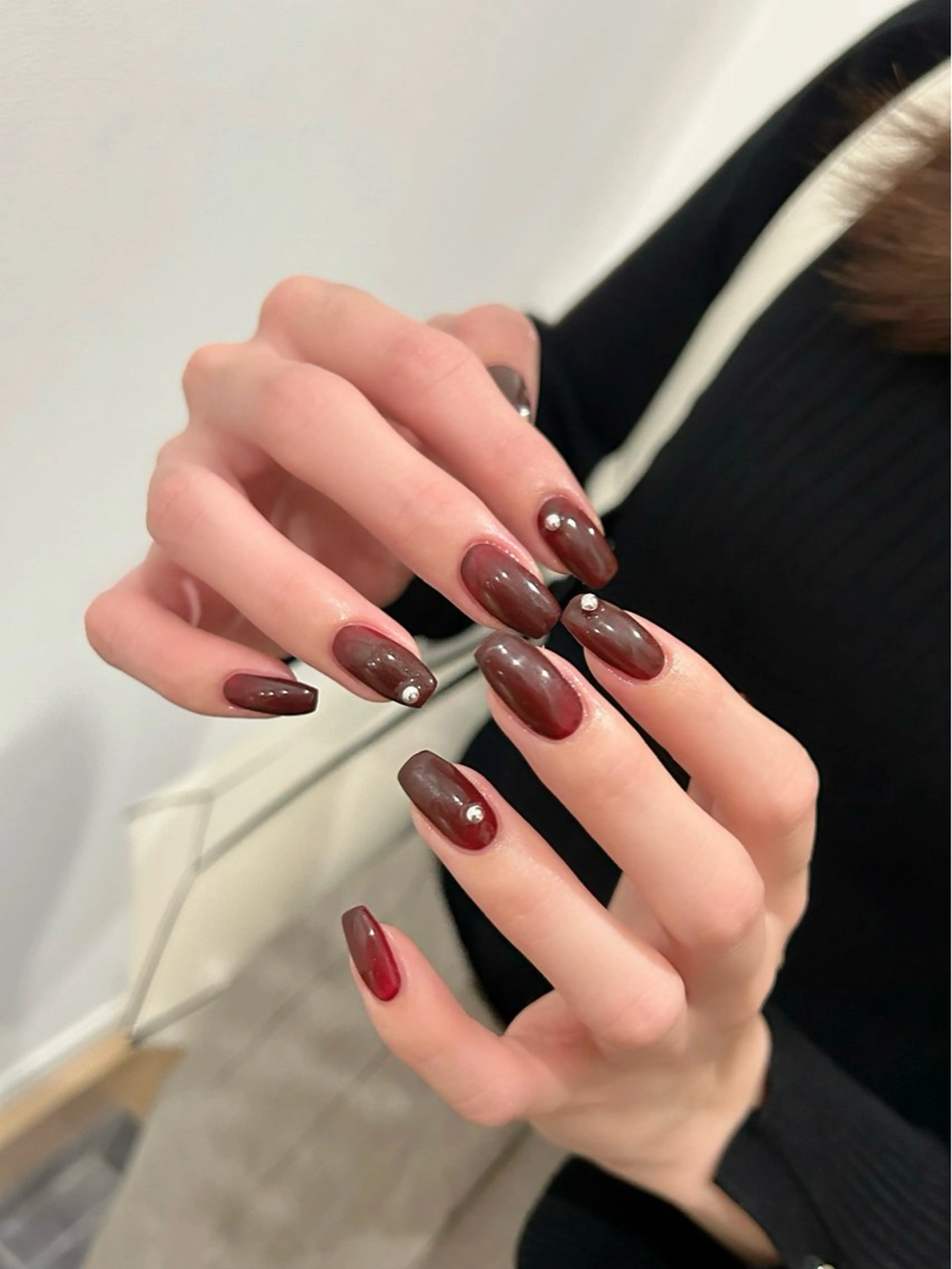 ネイル ボルドー ハンドネイル hali’a nailのネイルデザイン