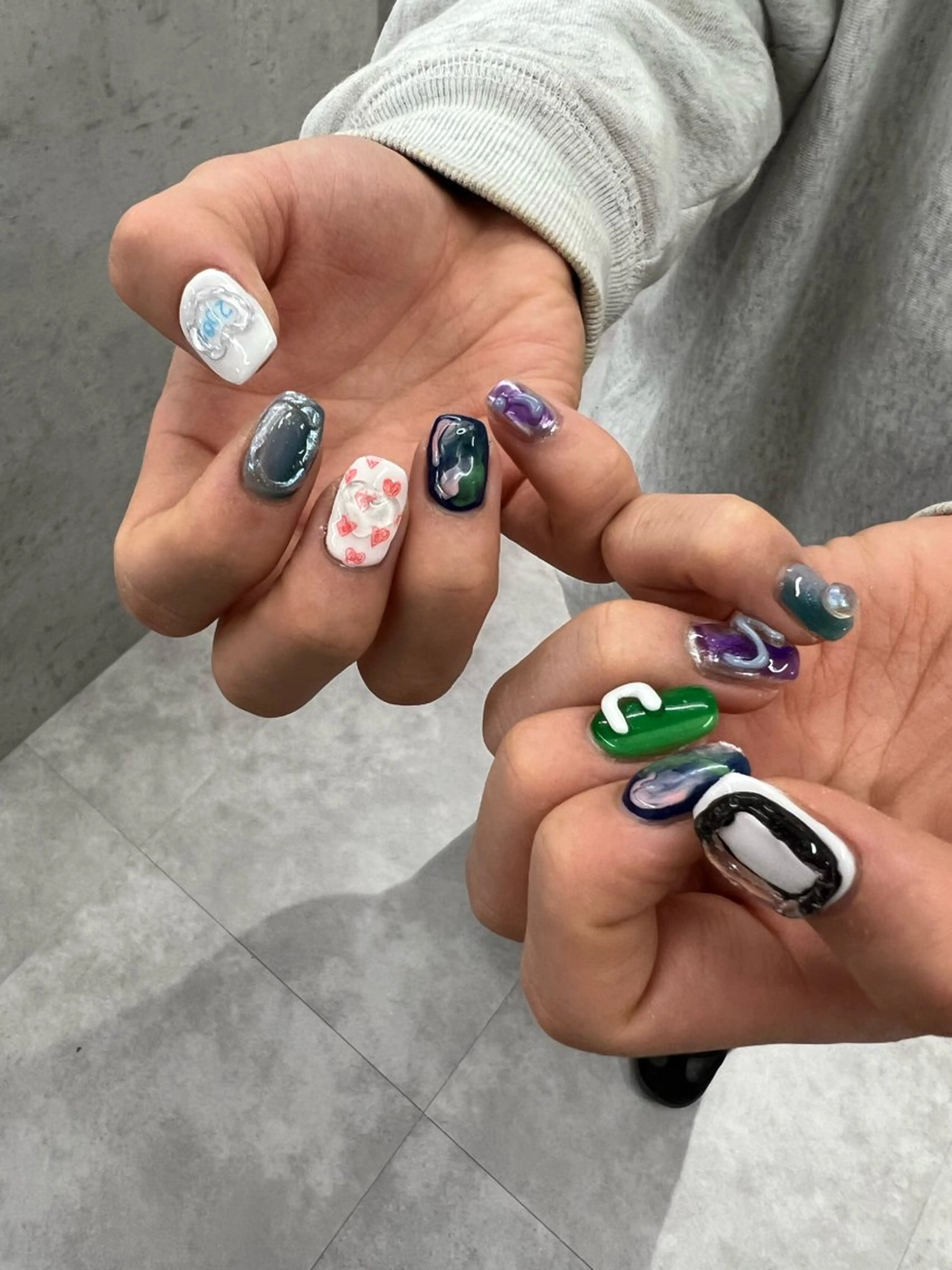 ネイル ぷっくりネイル ハンドネイル ハンドケア Bana_ Nailのネイルデザイン