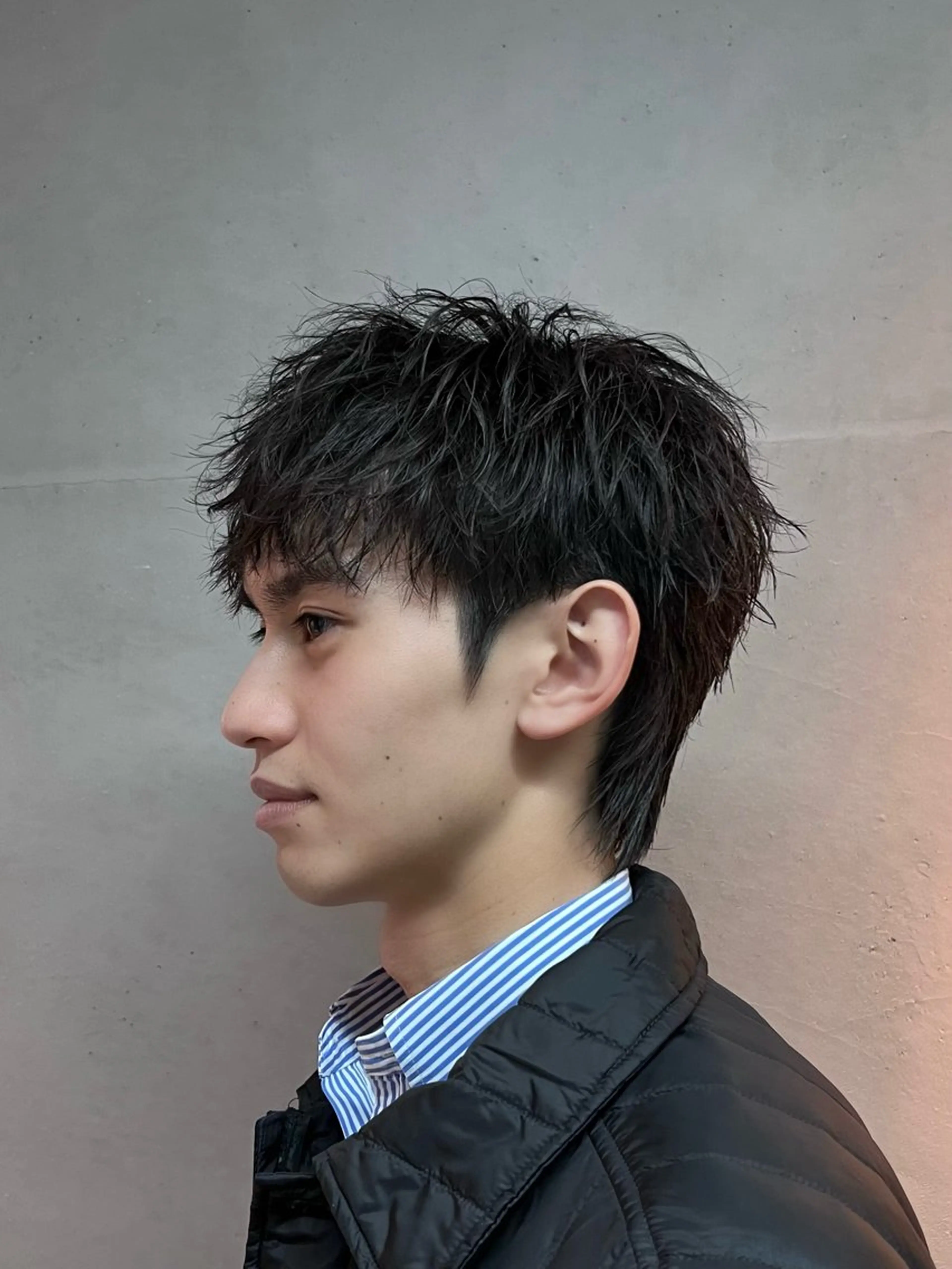 ショート パーマ メンズ 刈り上げ マレットヘア Alo所属・💥メンズパーマ /表参道/モント💥のヘアスタイル