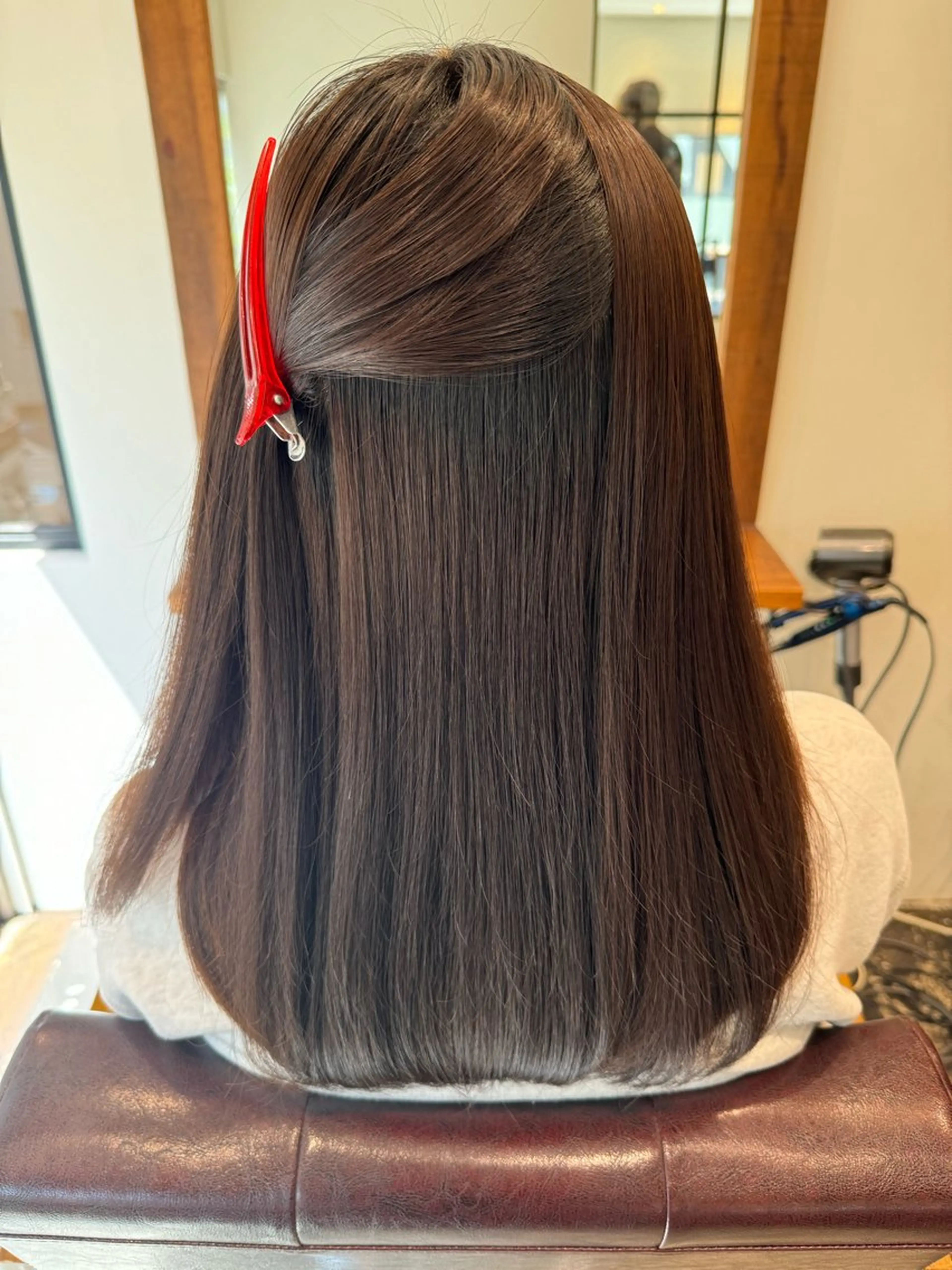 セミロング セミロングパーマ 縮毛矯正 ホリグチ ルナのヘアスタイル