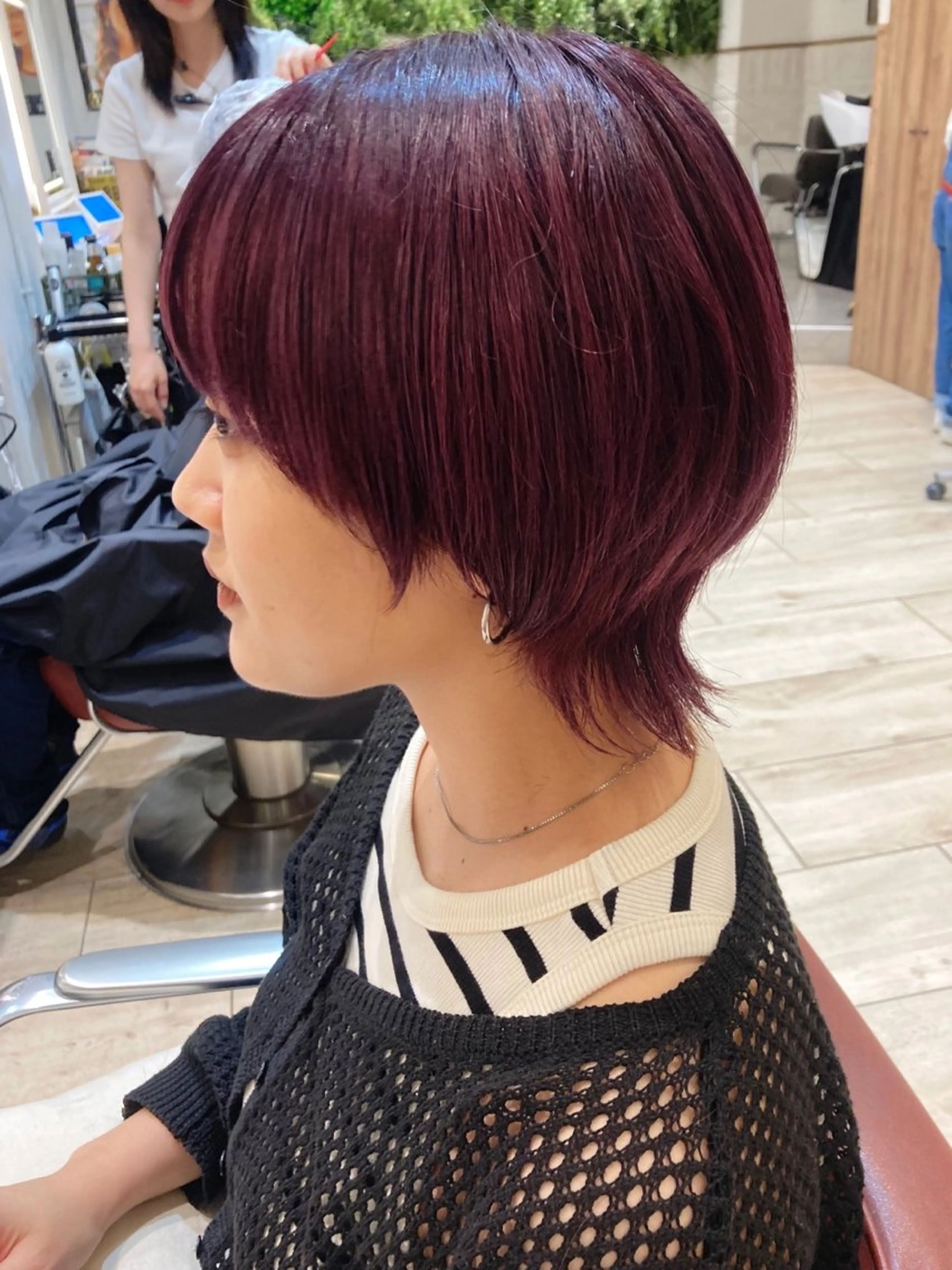 ショート 白髪ぼかしハイライト 着付けヘアアレンジのその他イメージ