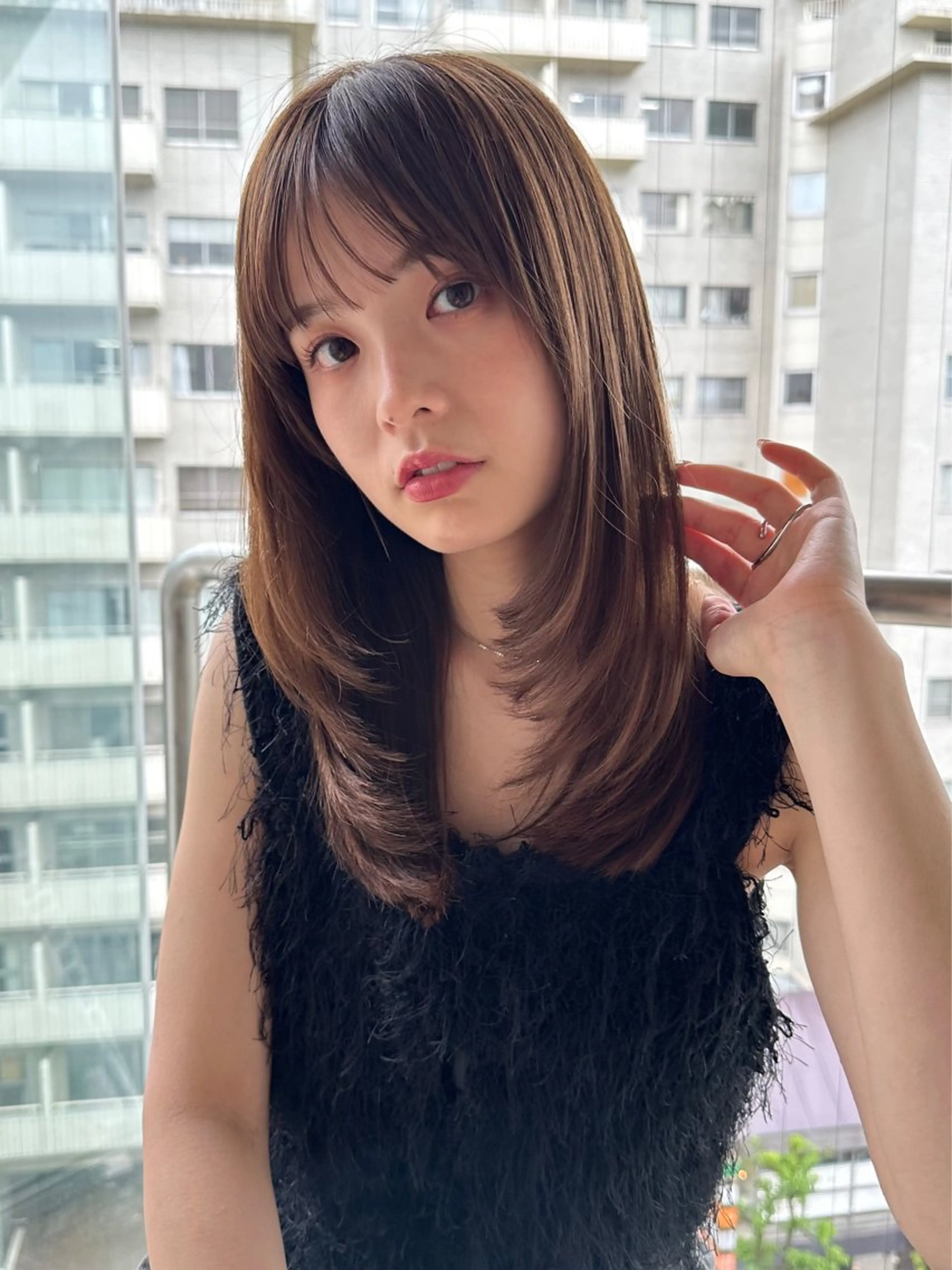 ミディアム カラー 【当日OK◉】レ イヤー/透明感カラーのヘアスタイル