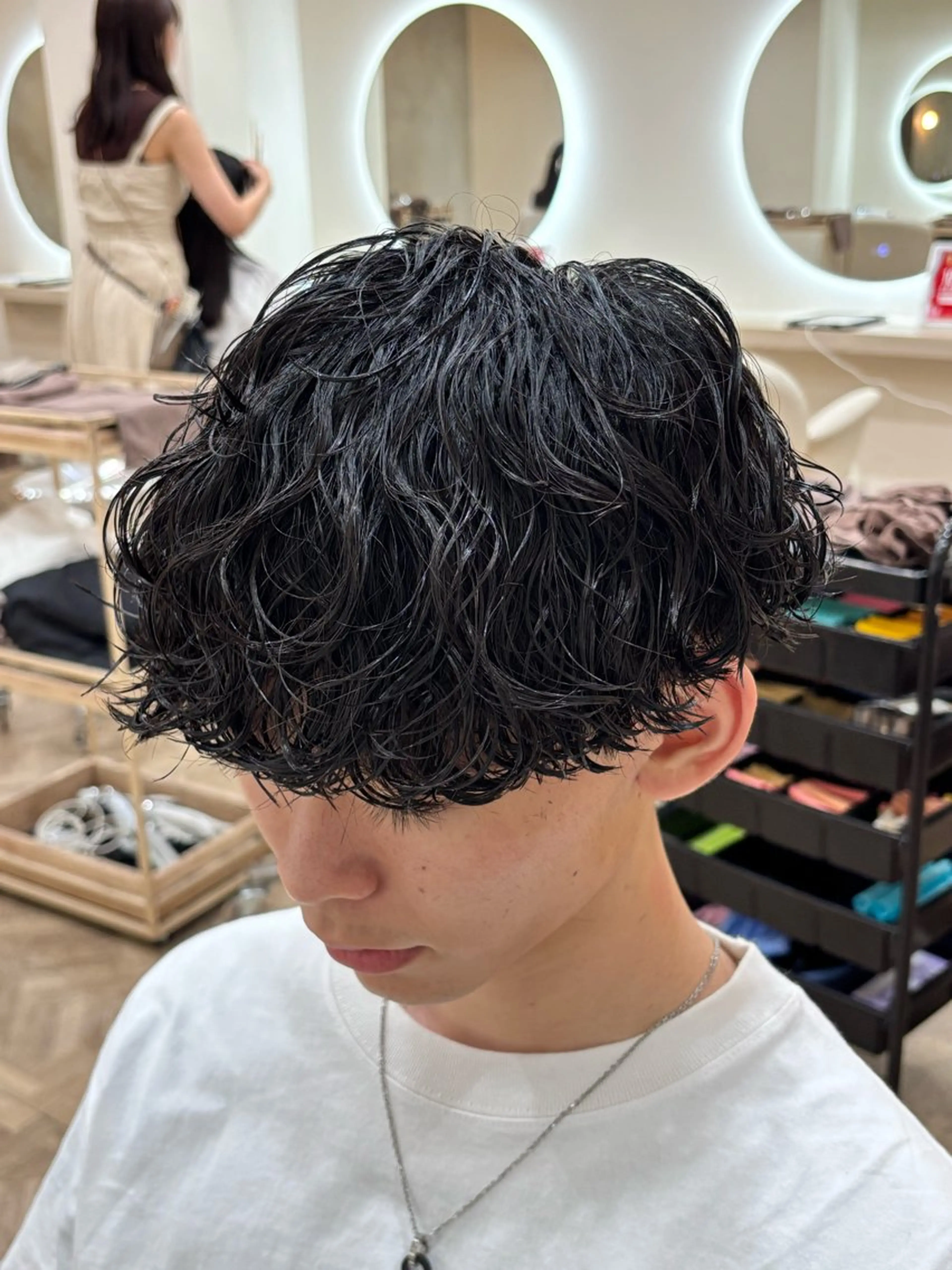 ショート パーマ メンズ メンズパーマ 波巻きパーマ カット パーマ トリートメント パーマ職人DAIKI ツイスパ/波巻きのヘアスタイル
