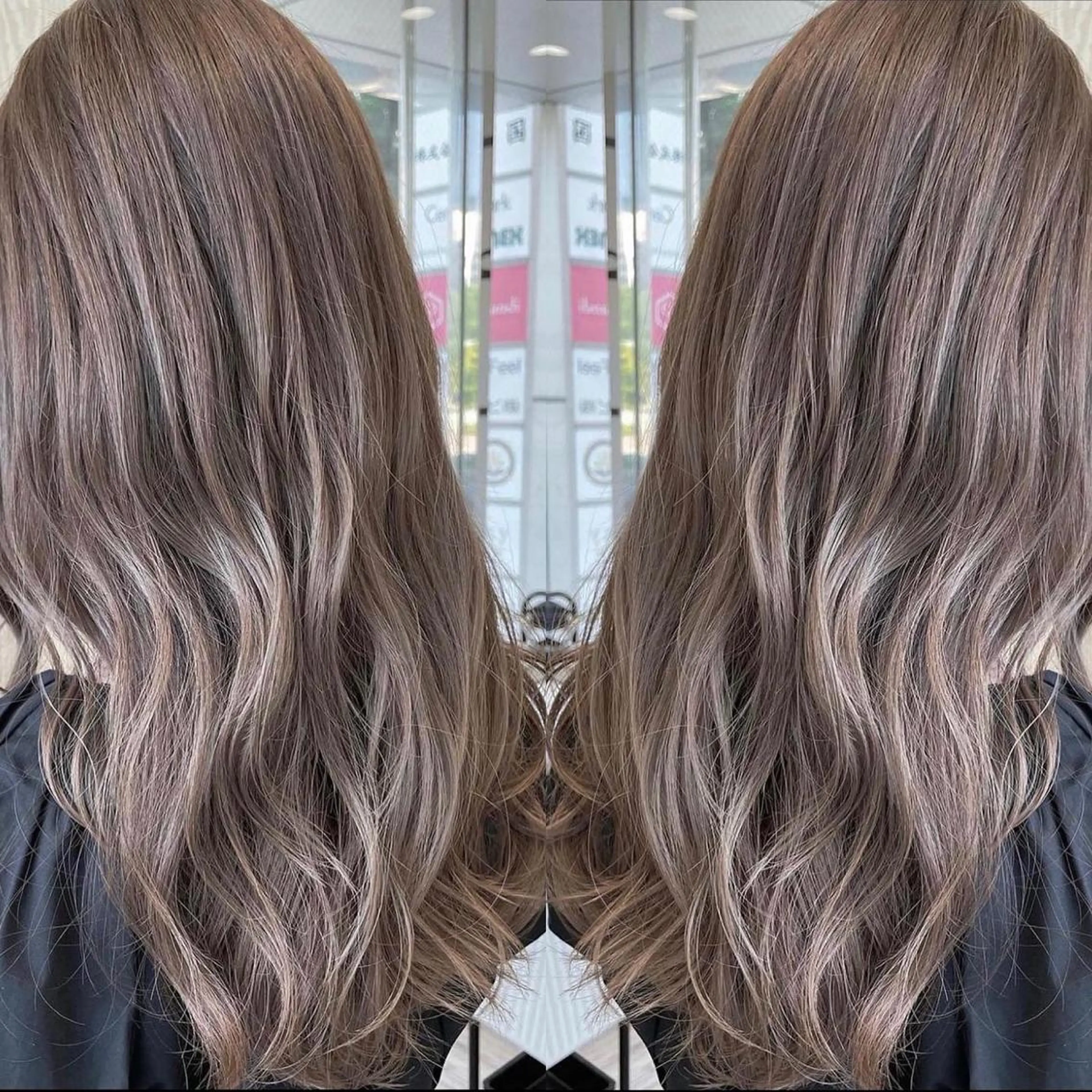 ロング カラー アッシュ 外国人風カラー レイヤーカット トリートメント カット ヘアカラー トリートメント 河合秀明/ショート /ボブ/レイヤーのヘアスタイル