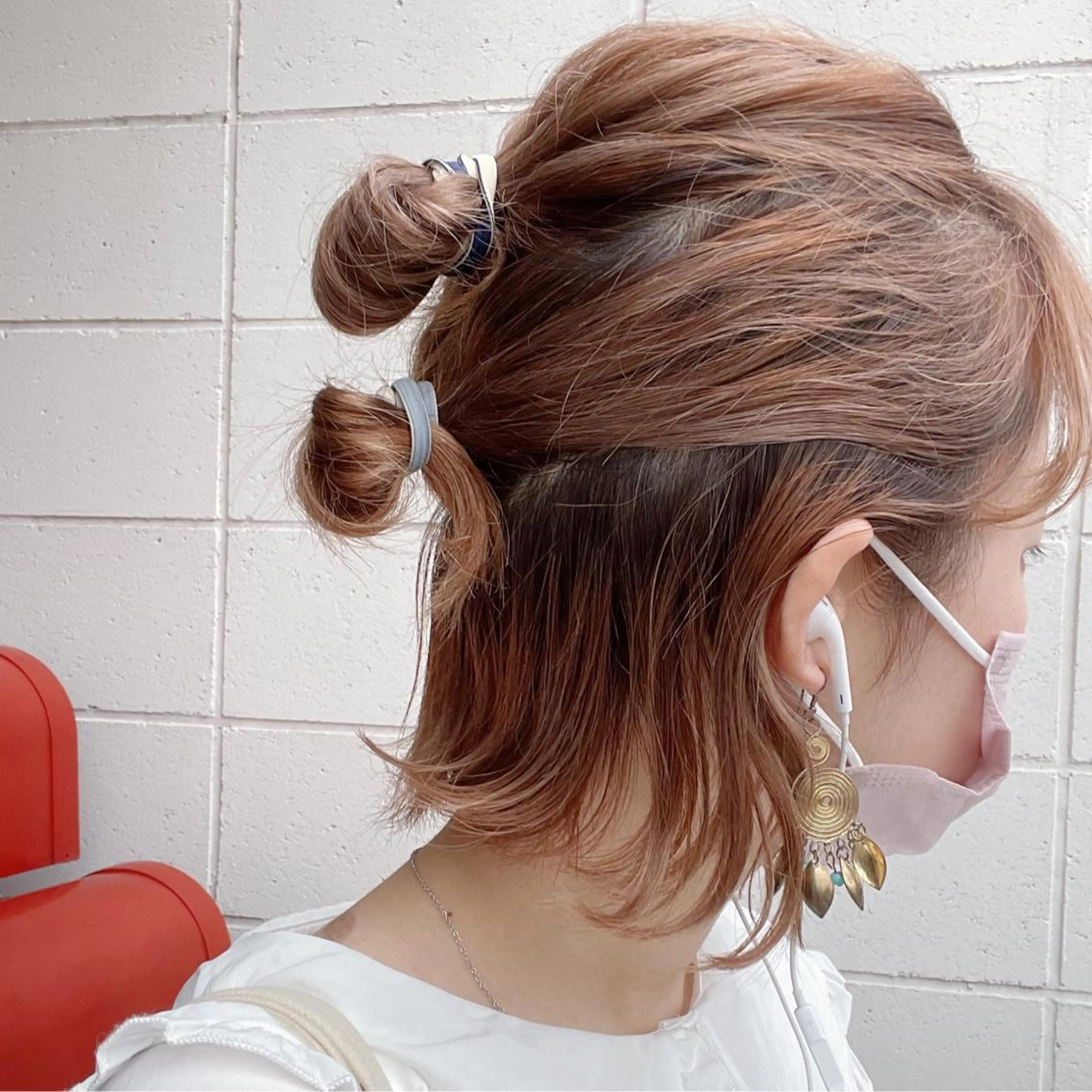 ショート ヘアアレンジ なつき/艶ピンク/ girly hairのヘアスタイル