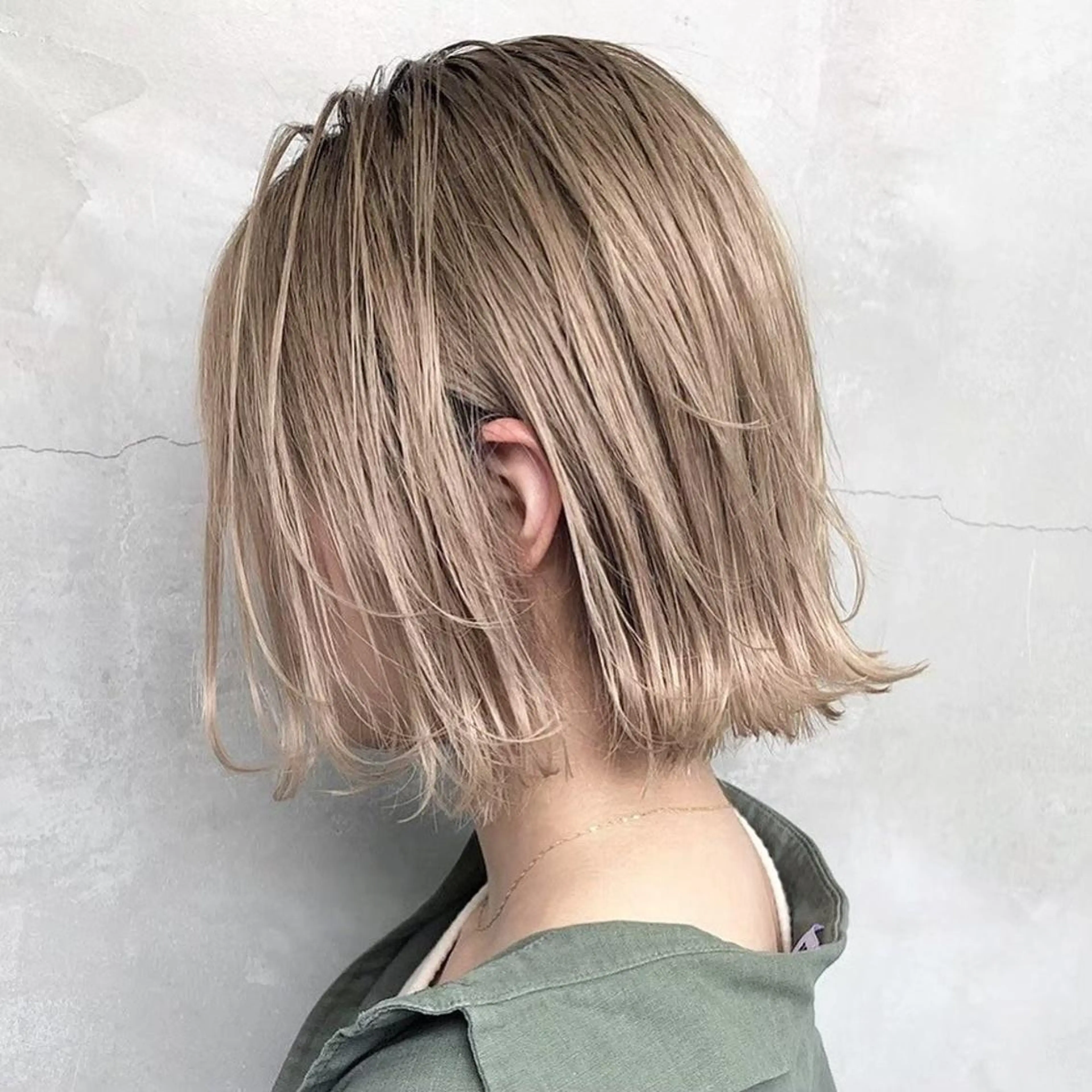 ミディアム カラー ボブ 🧸艶々韓国ヘア 🧁mizunaのヘアスタイル