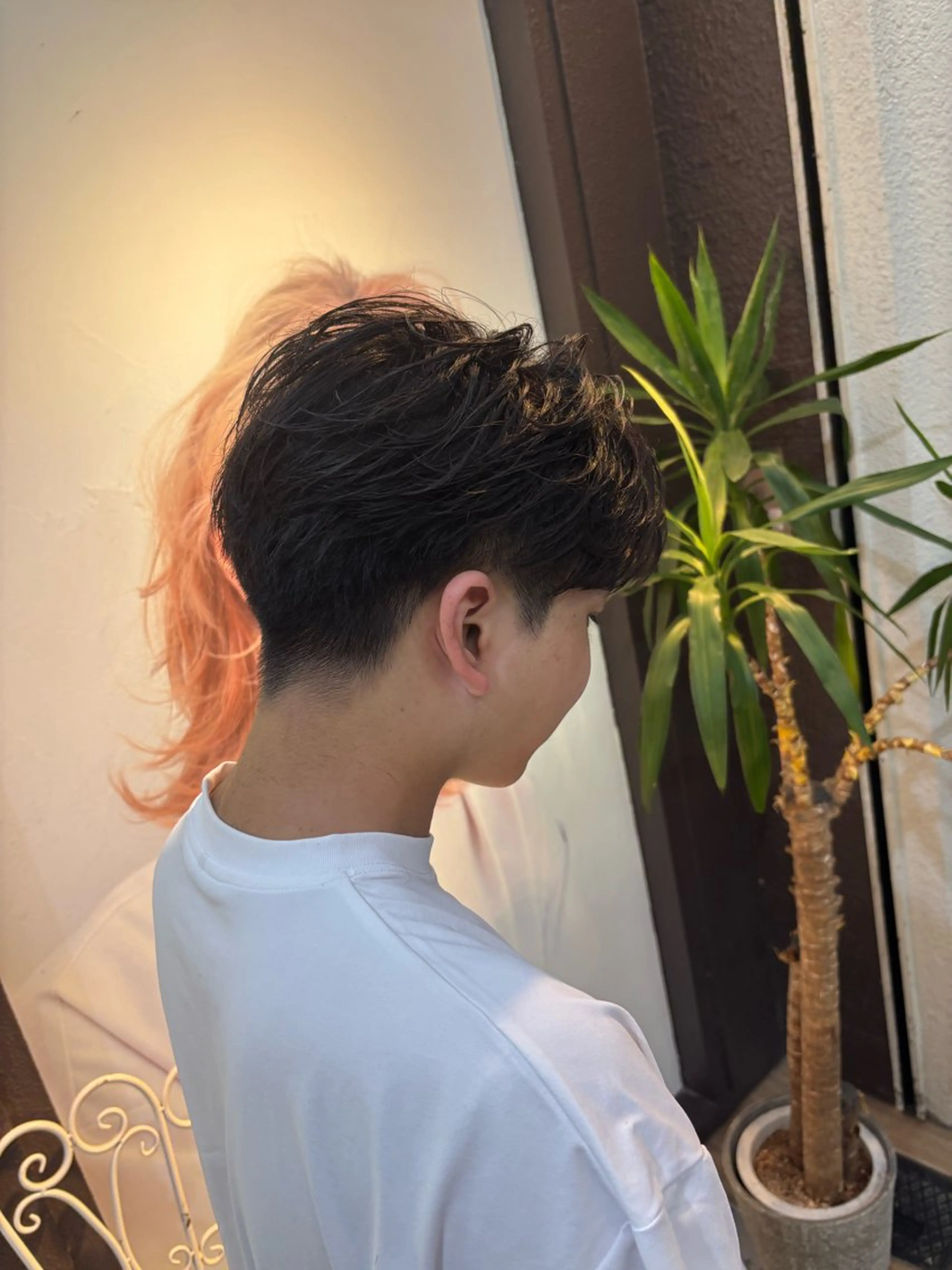 似合わせカット+フェザーパーマの写真