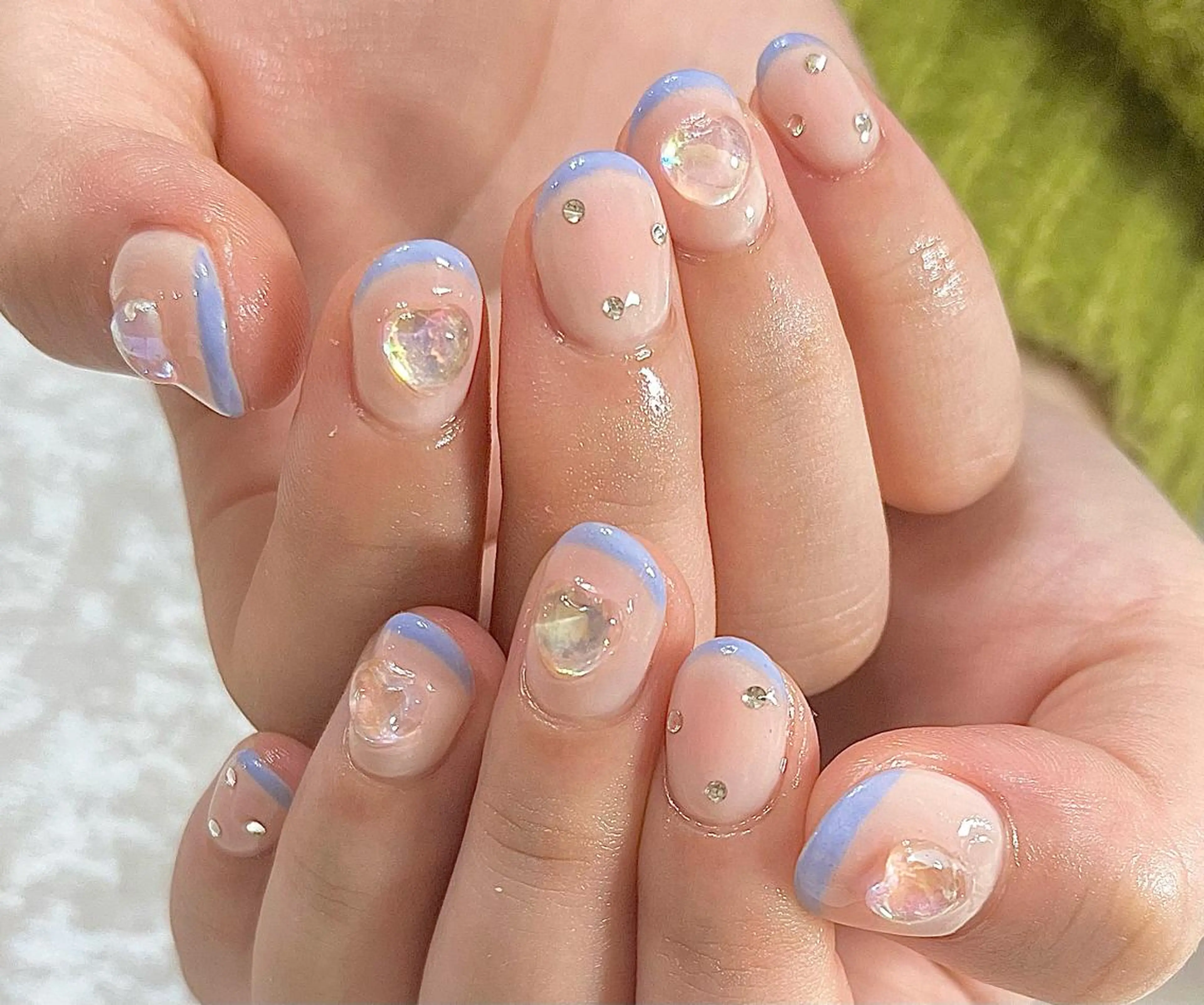ショート ネイル アートネイル ブラウン チークネイル ジェルネイル ハート ハンドネイル nailsalonMIR所属・ネイルサロン ミールのネイルデザイン