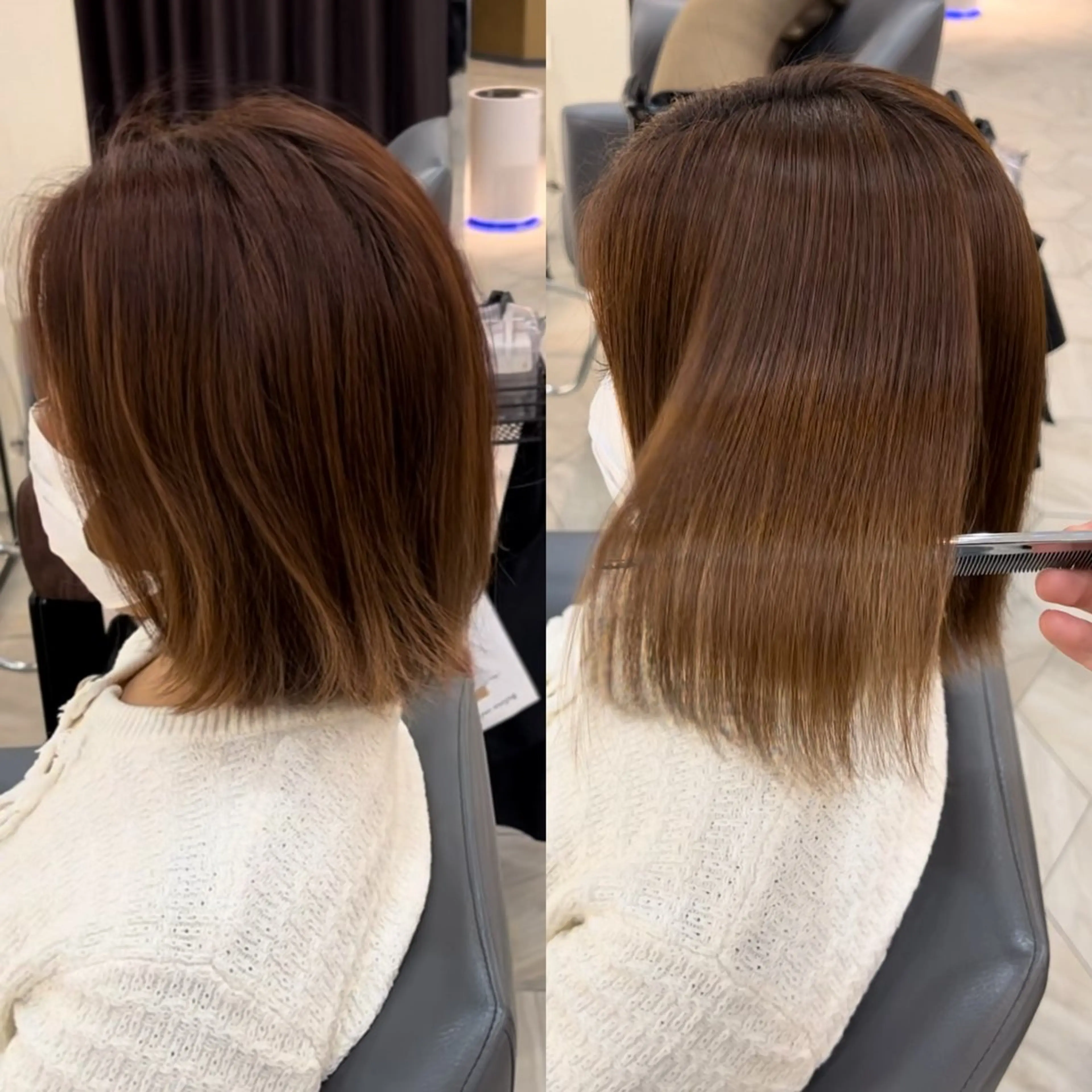 ショート パーマ 縮毛矯正 トリートメント 🌈髪質改善特化🌈 縮毛矯正/原口純平のヘアスタイル