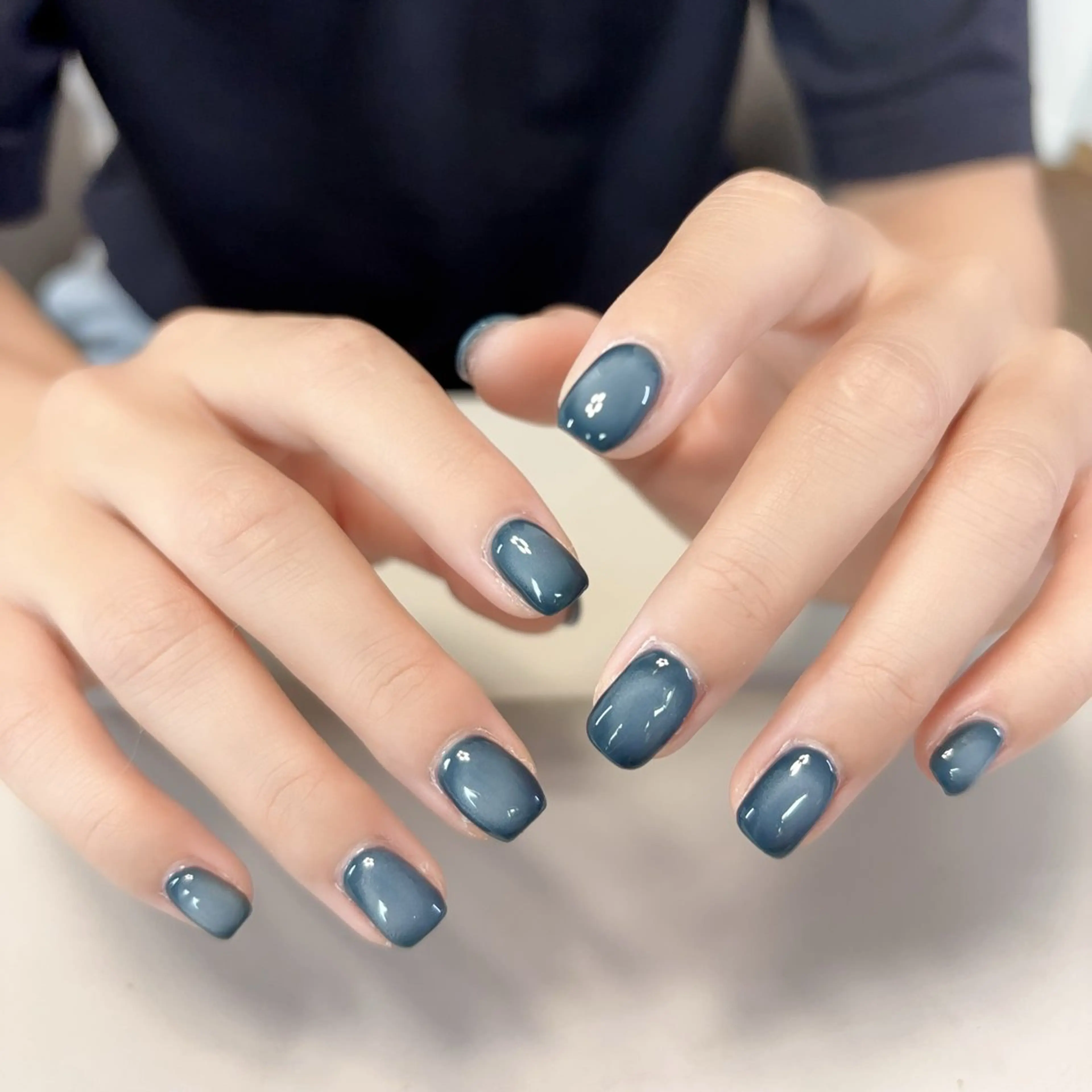 ネイル アニマル柄 アートネイル オーロラネイル べっ甲ネイル ブラウン e llaのネイルデザイン