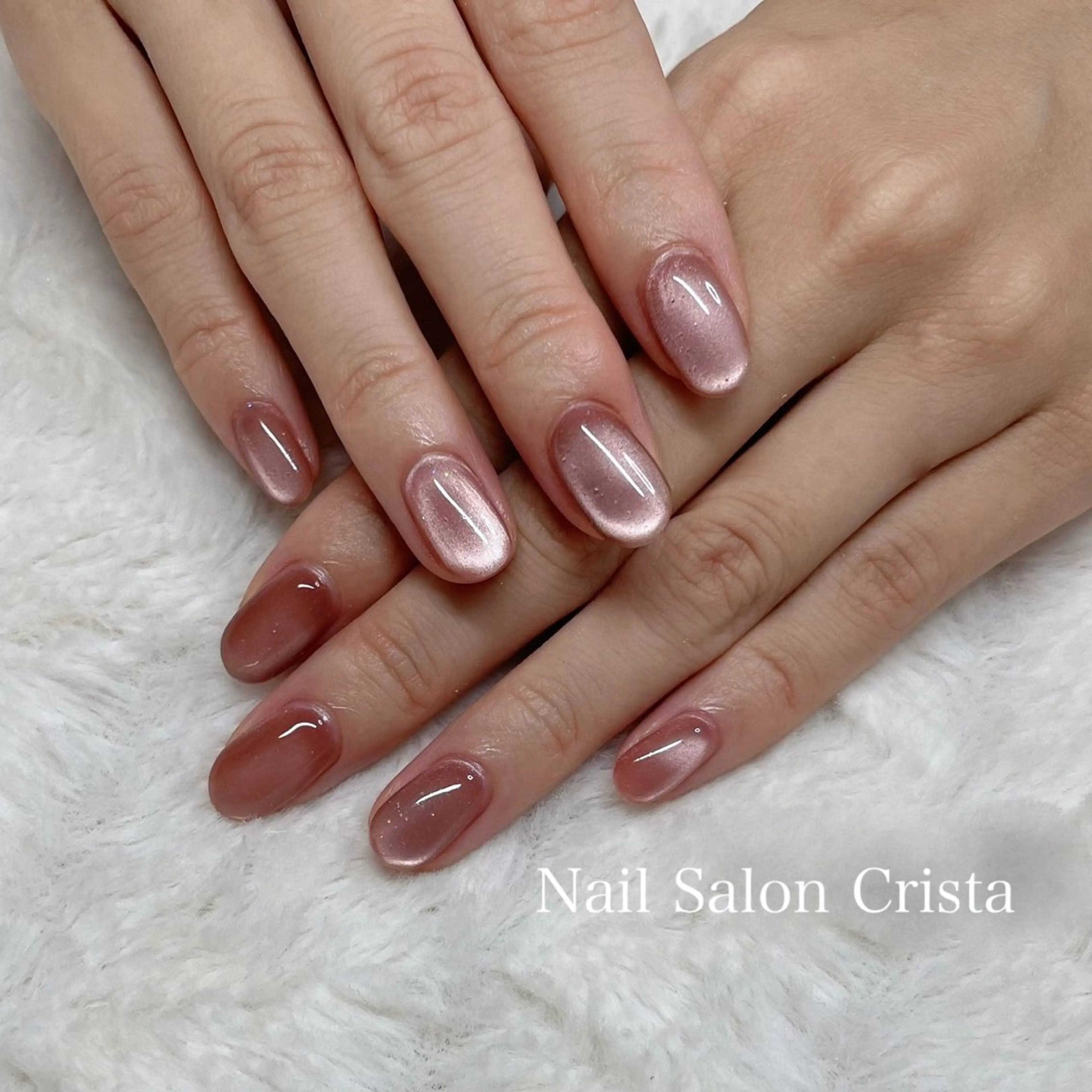 ネイル ジェルネイル マグネットネイル パラジェル ハンドネイル CRISTA所属・CRISTA MOMO🤍のネイルデザイン