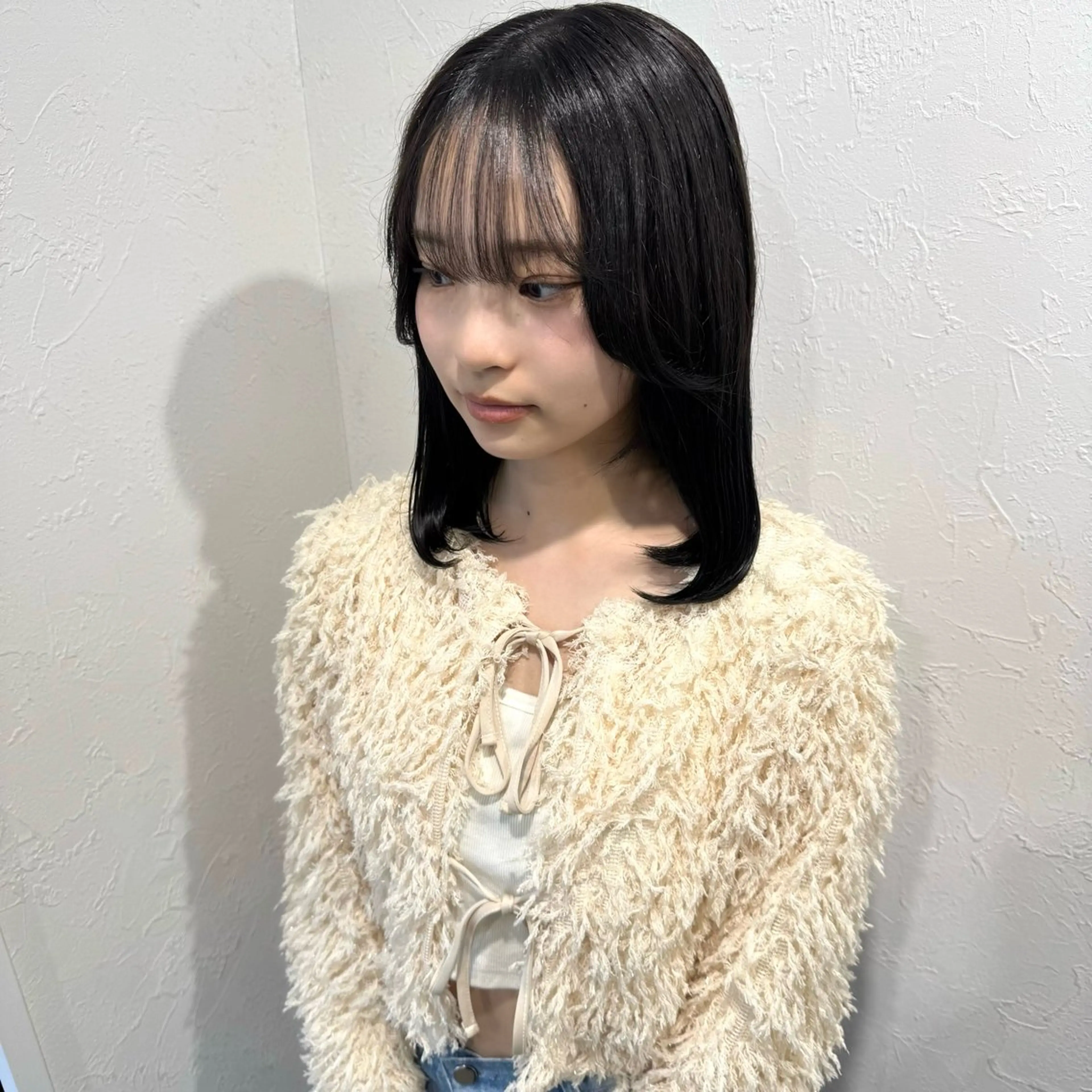 ミディアム カラー 透明感カラー 縮毛矯正/暗めカラー AYANO 💗🪽のヘアスタイル