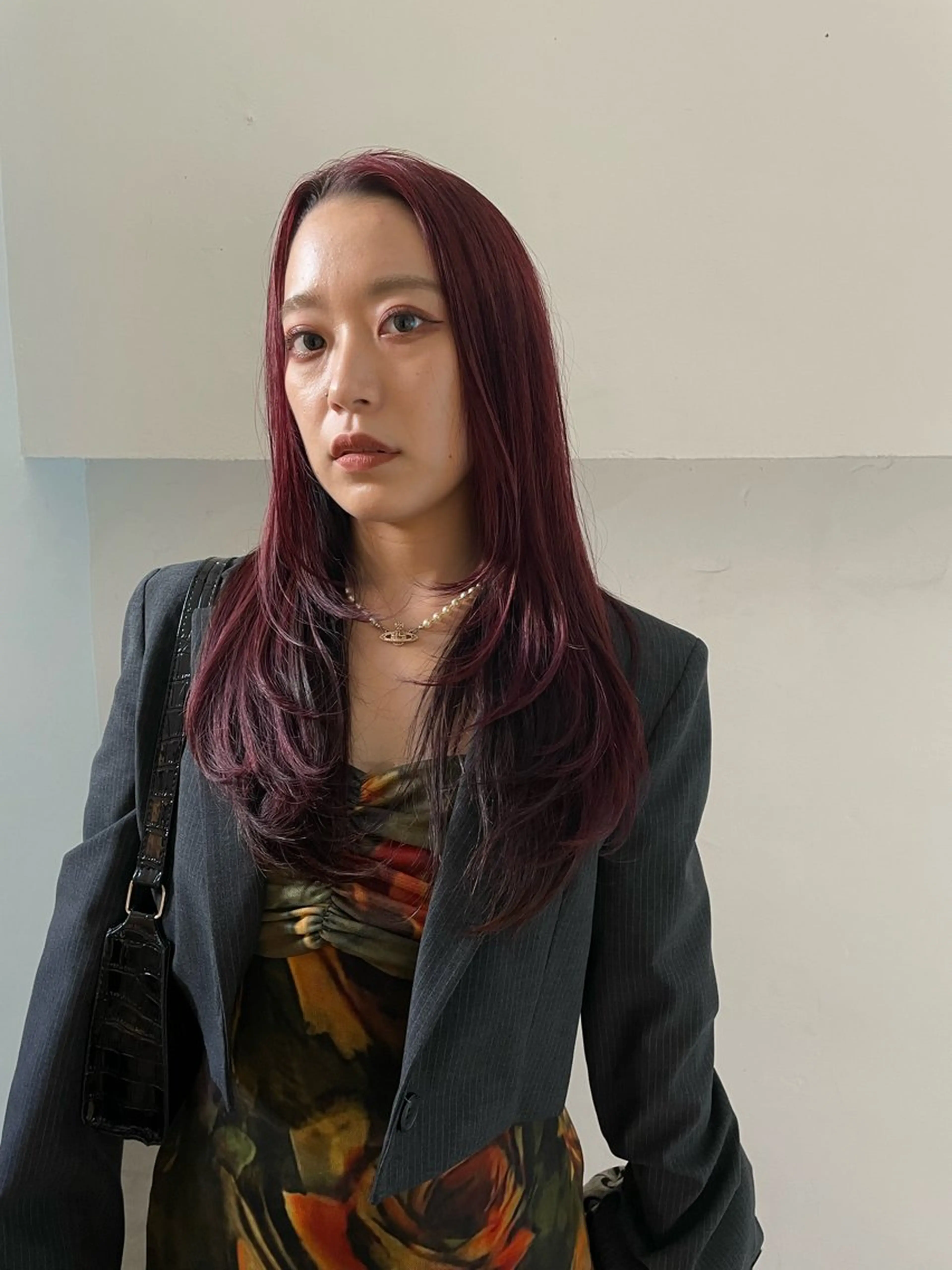 カラー ボルドーカラー ヘアカラー hair&nail ☯️アイリ☯️のネイルデザイン