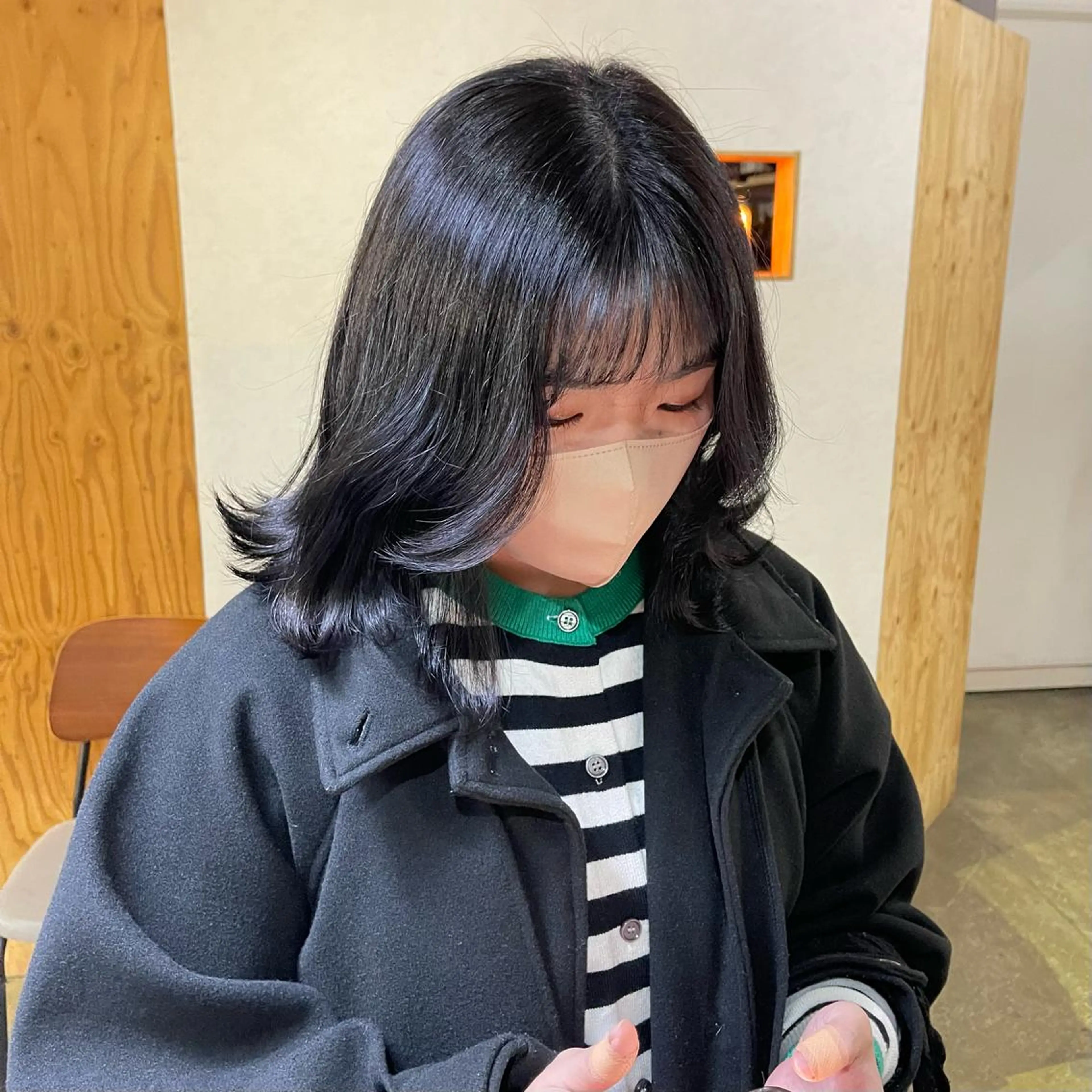 セミロング ヘアカラー トリートメント ナカヤマナナエ ♡のヘアスタイル