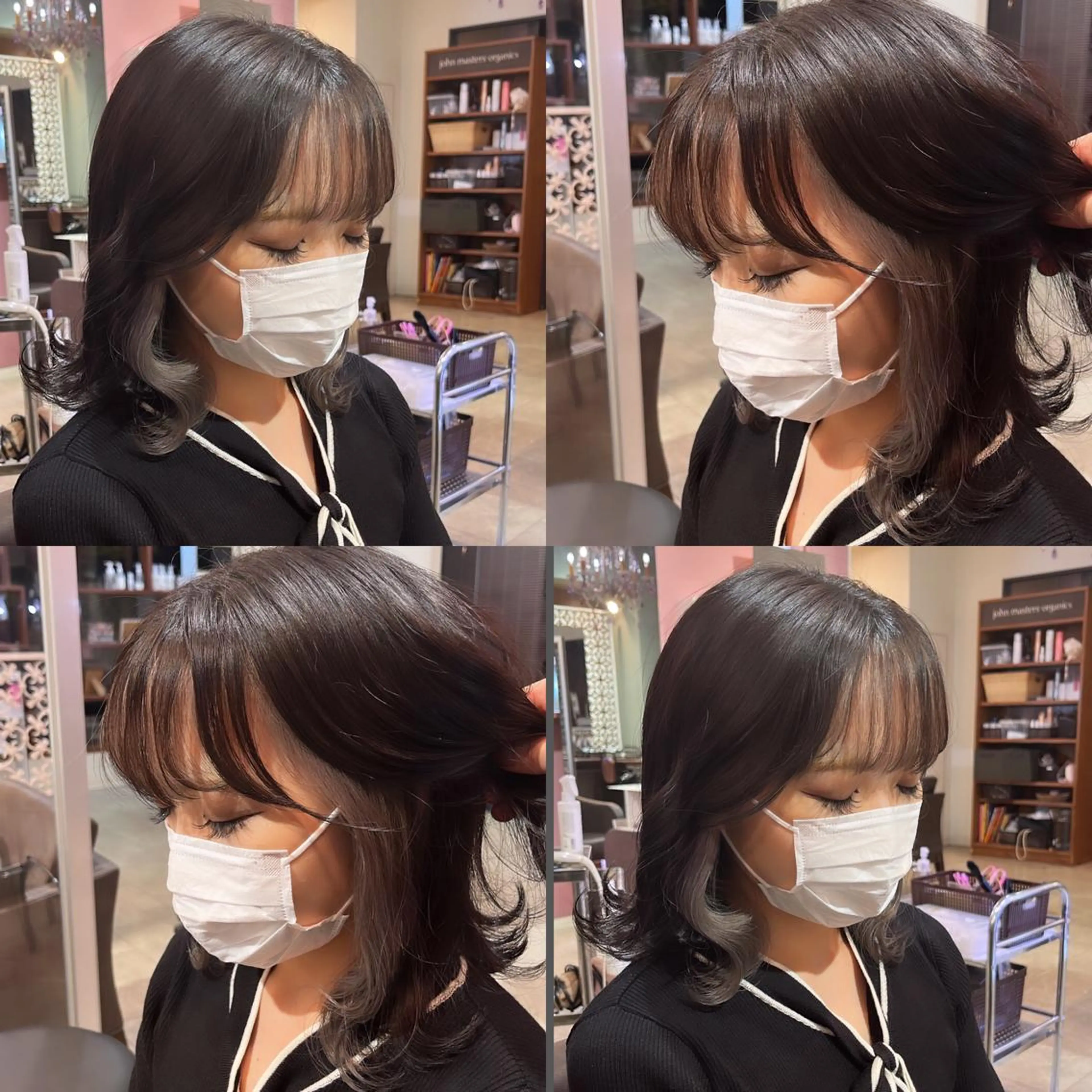 ミディアム カラー ヘアカラー トリートメント 髪質改善･縮毛矯正 特化･ユウシンのヘアスタイル